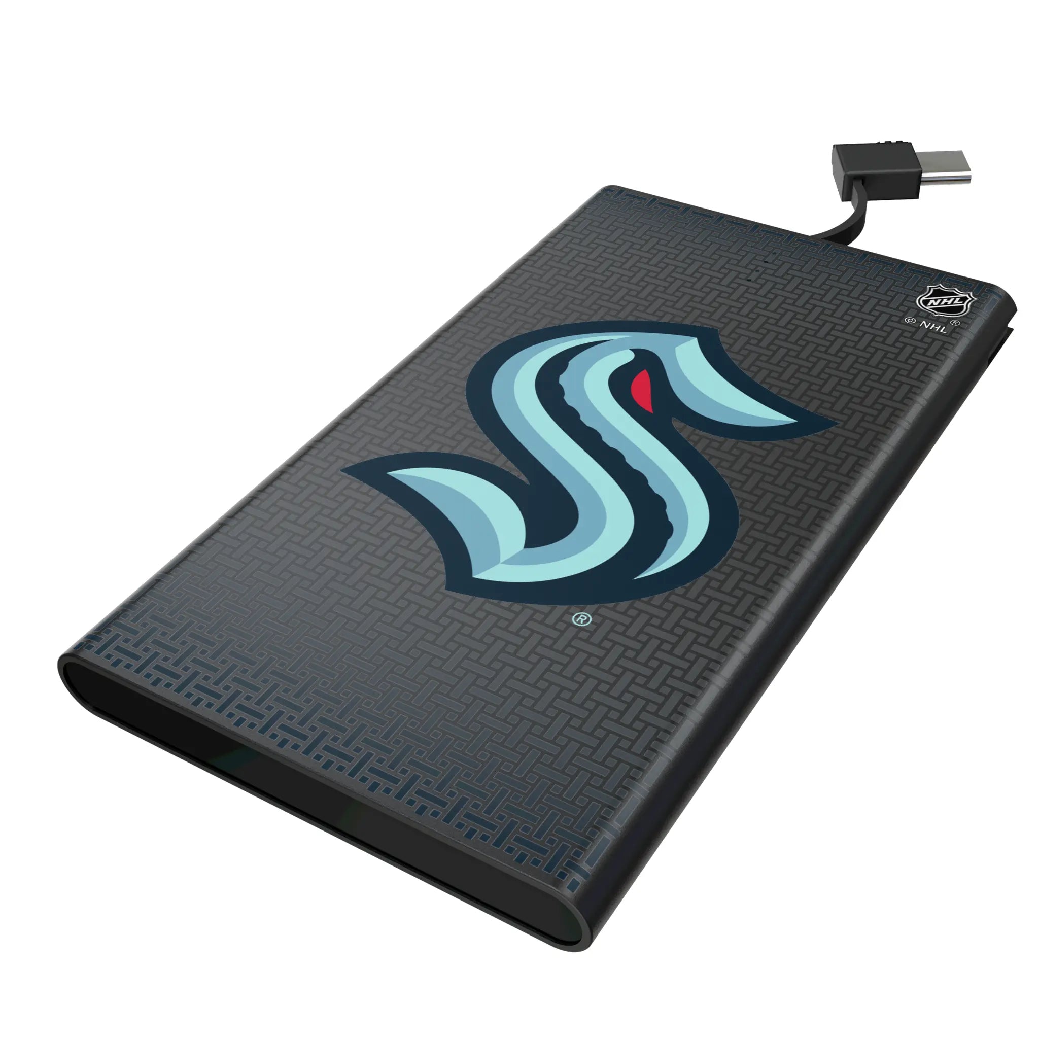 Seattle Kraken Linen 5000mAh Flat Power Bank