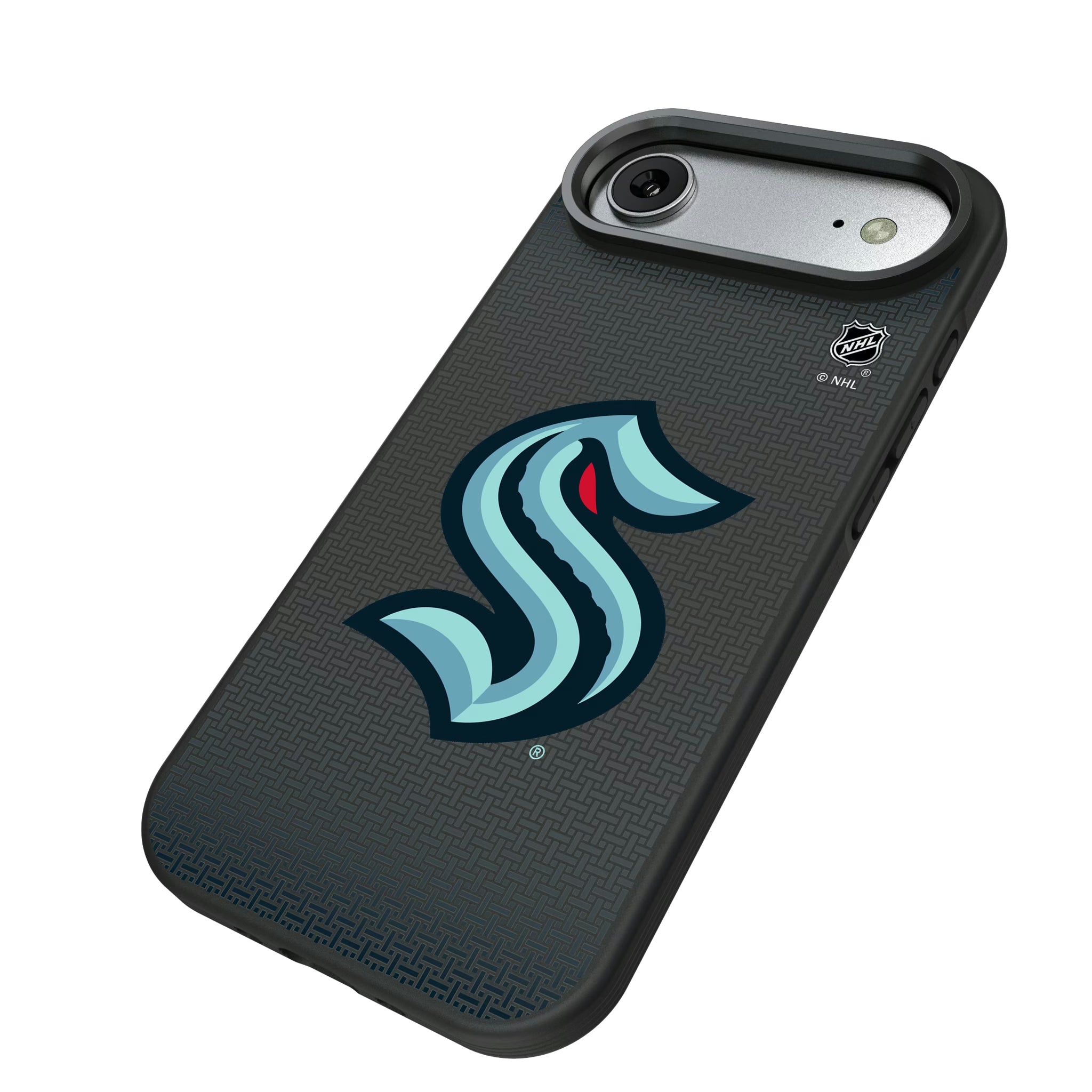 Seattle Kraken Linen iPhone Bump Phone Case for Apple iPhone - Isometric View#Device_iPhone Air