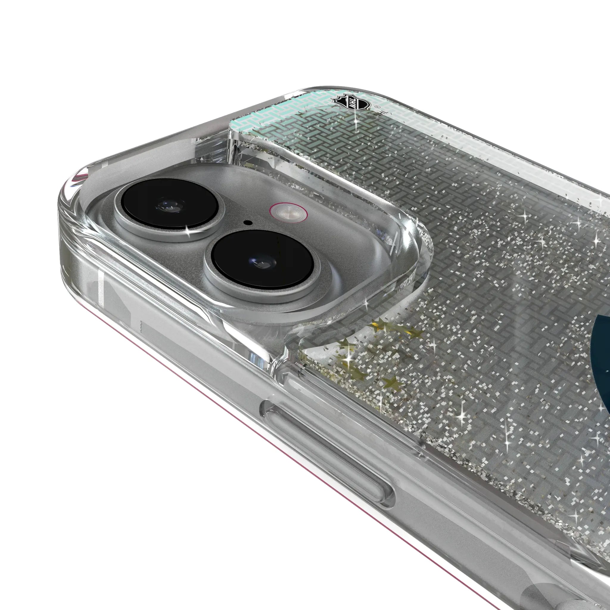 Seattle Kraken Linen iPhone Glitter Phone Case for Apple iPhone - Detail