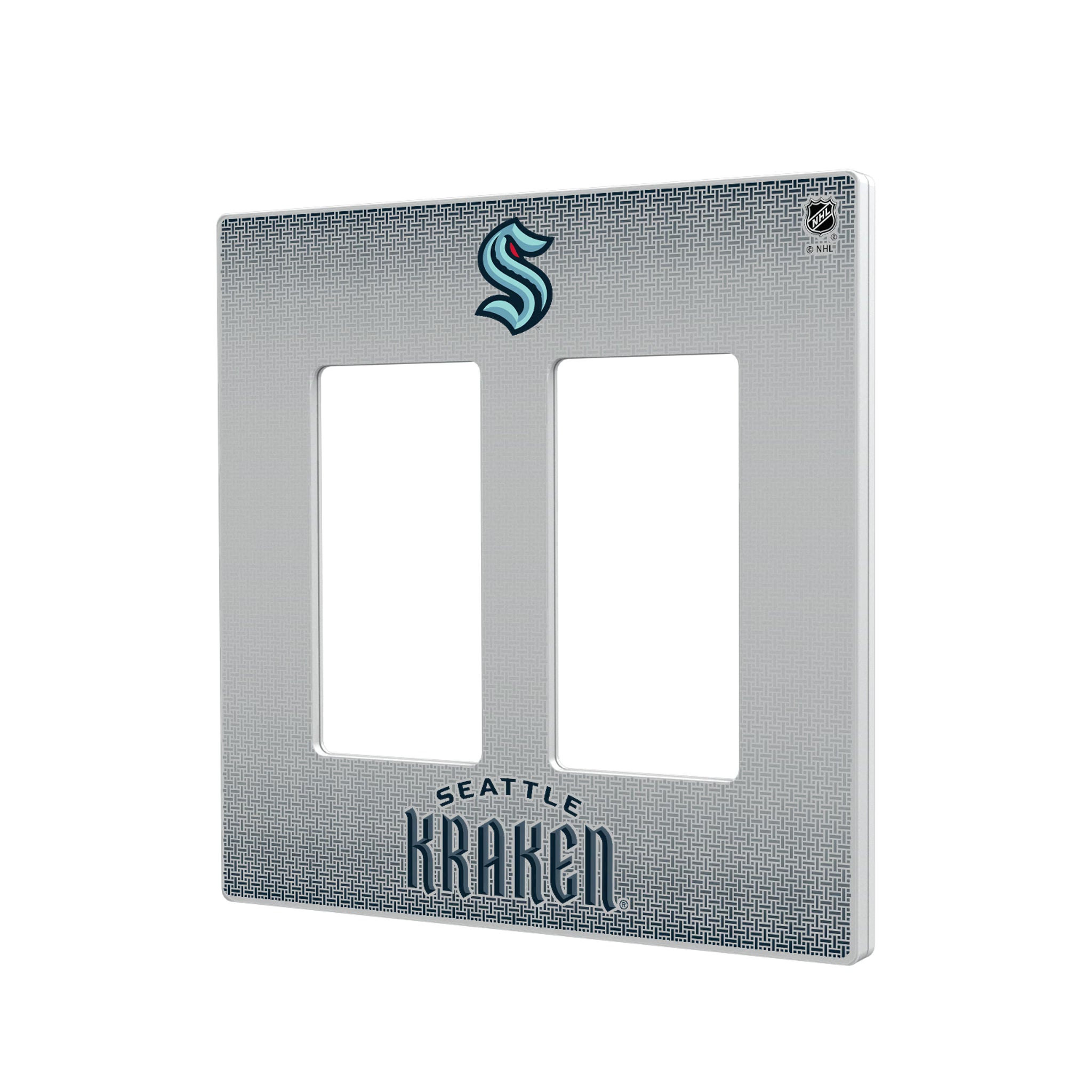Seattle Kraken Linen Hidden-Screw Light Switch Plate#Style_Double Rocker
