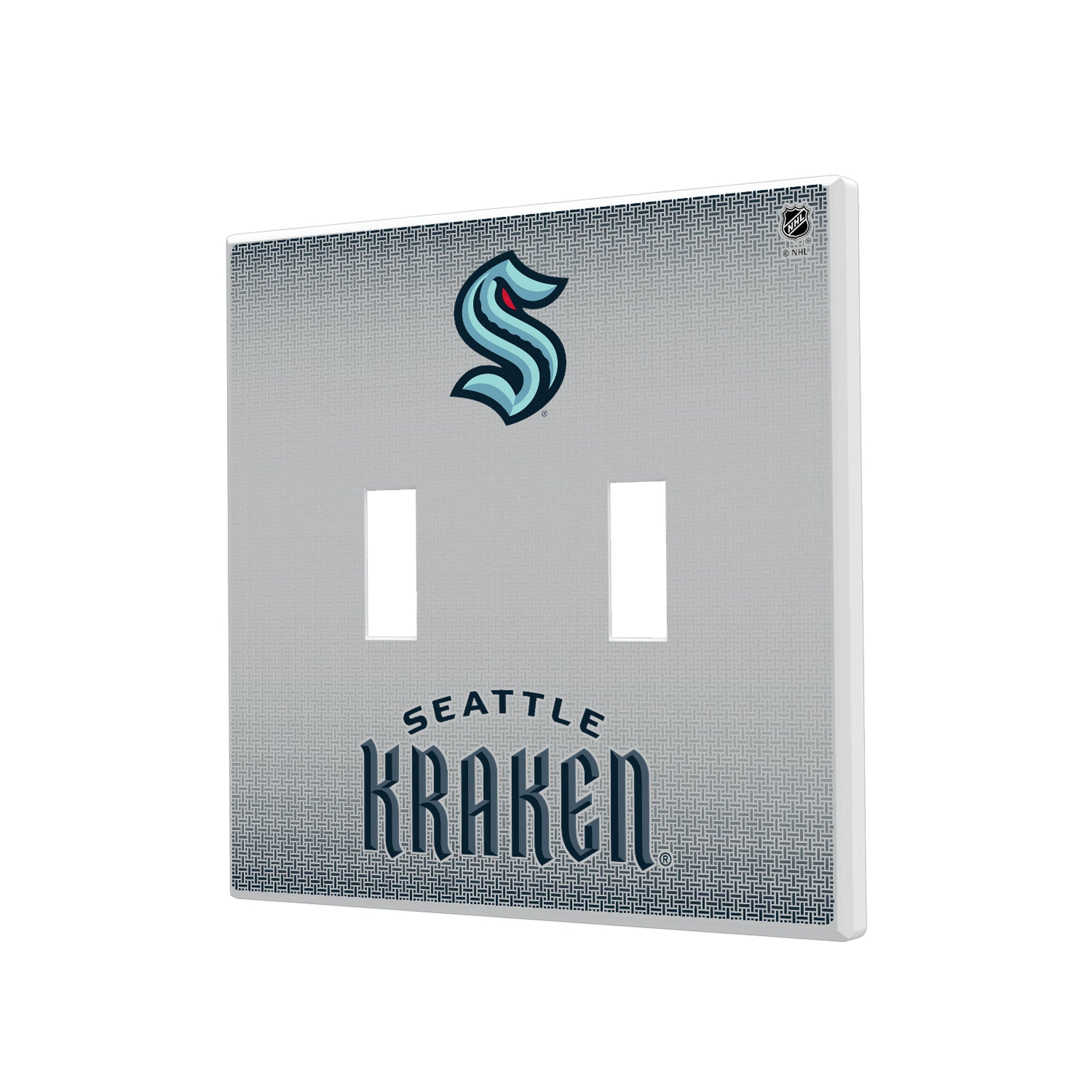 Seattle Kraken Linen Hidden-Screw Light Switch Plate#Style_Double Toggle