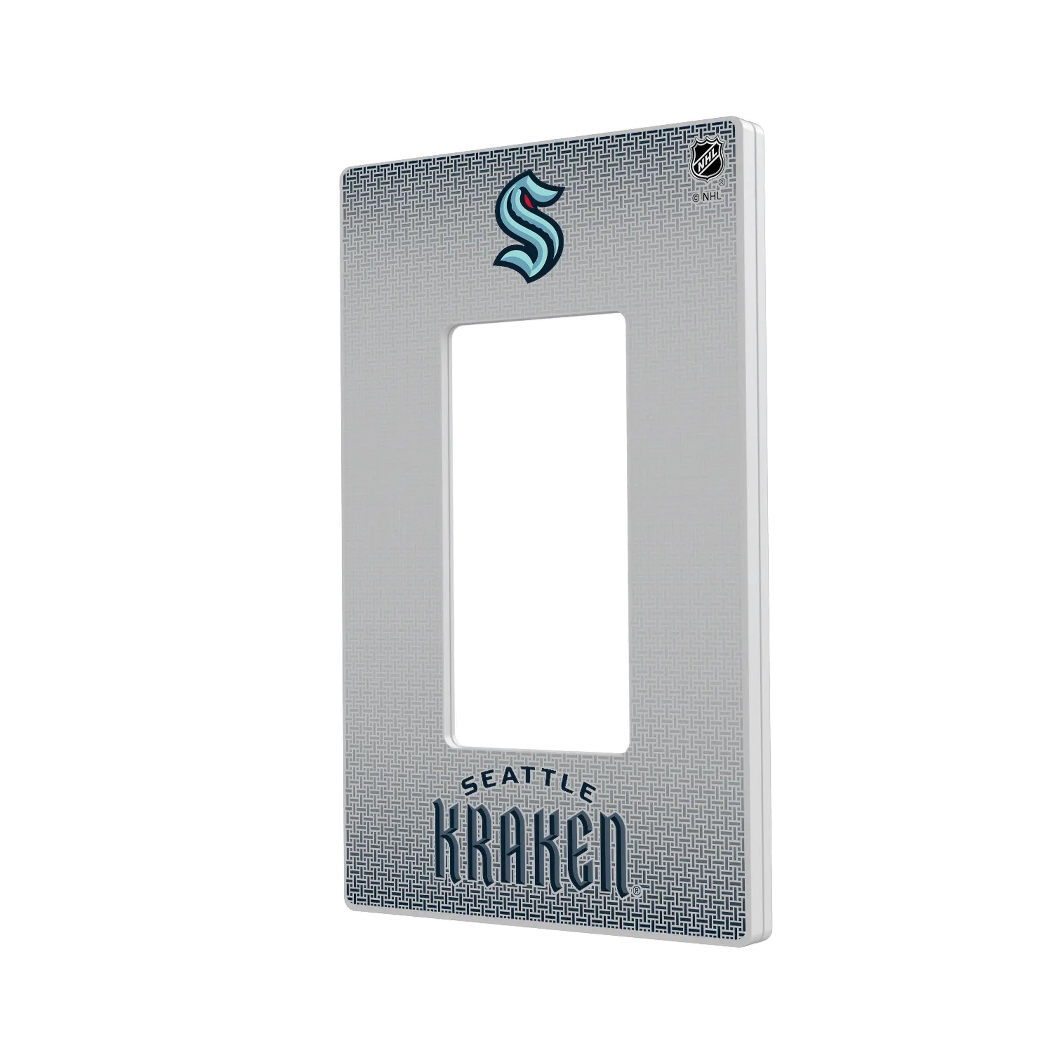 Seattle Kraken Linen Hidden-Screw Light Switch Plate#Style_Single Rocker