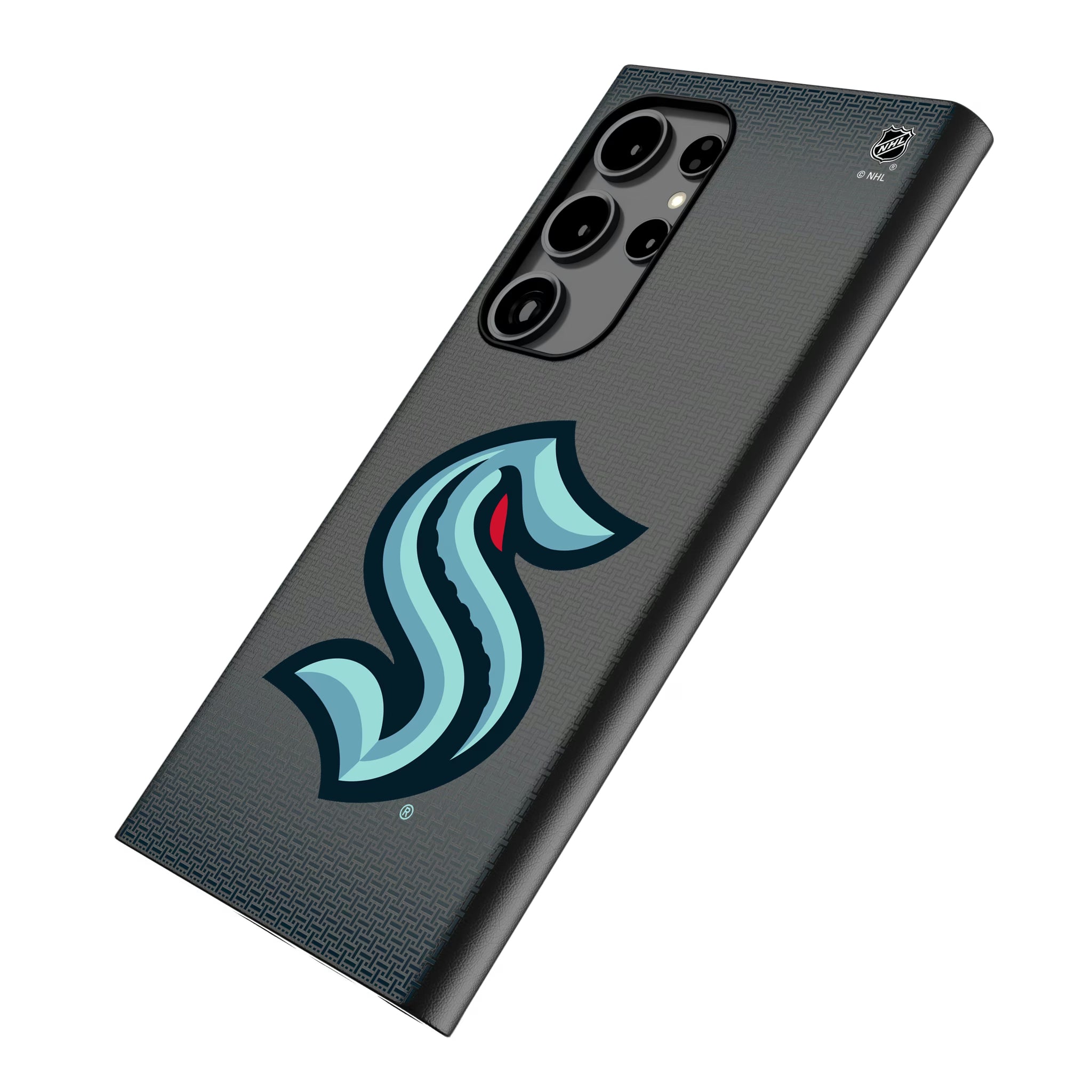 Seattle Kraken Linen Galaxy MagSafe Compatible Phone Case for Samsung Galaxy - Isometric View