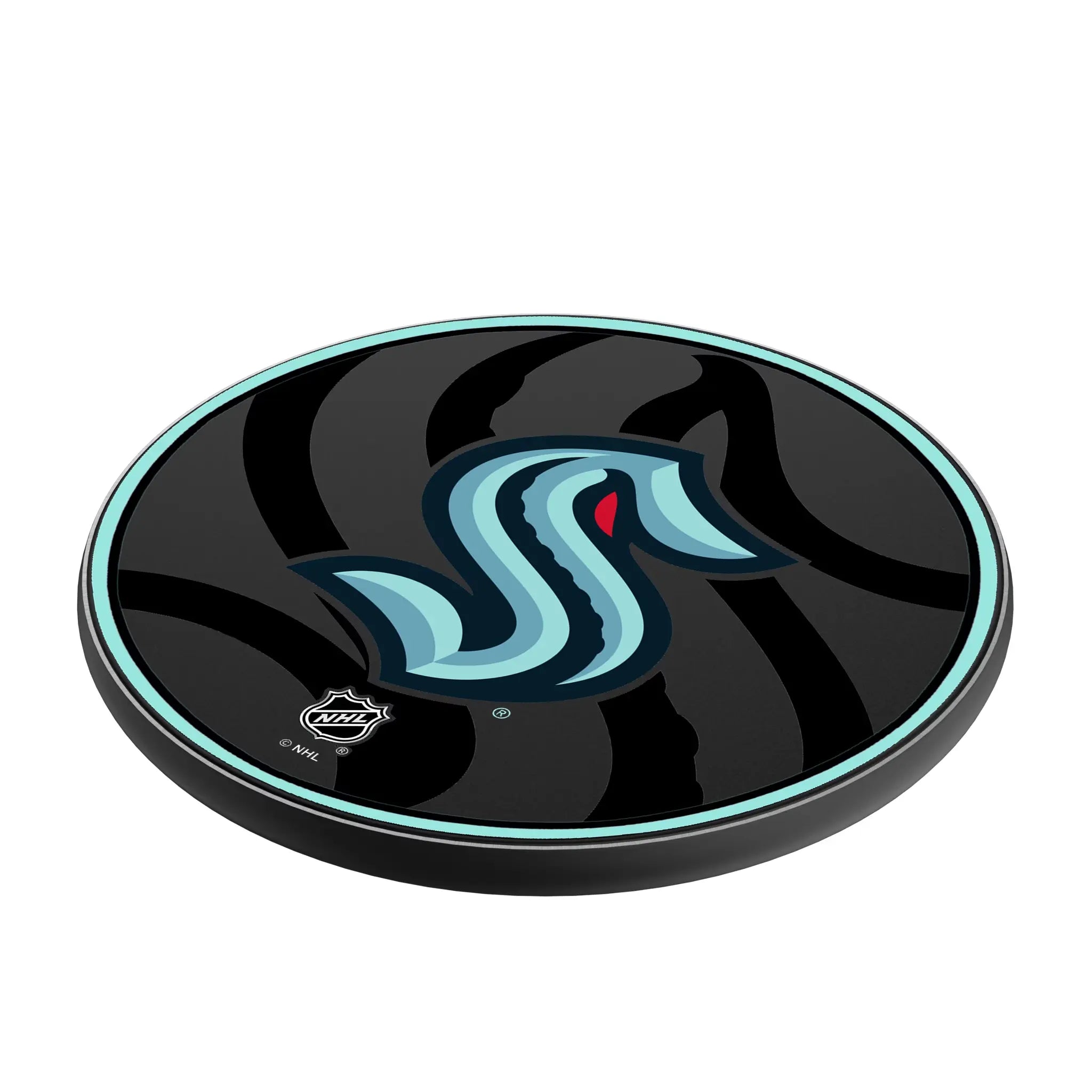 Seattle Kraken Monocolor Tilt 15-Watt Wireless Charger - Isometric View