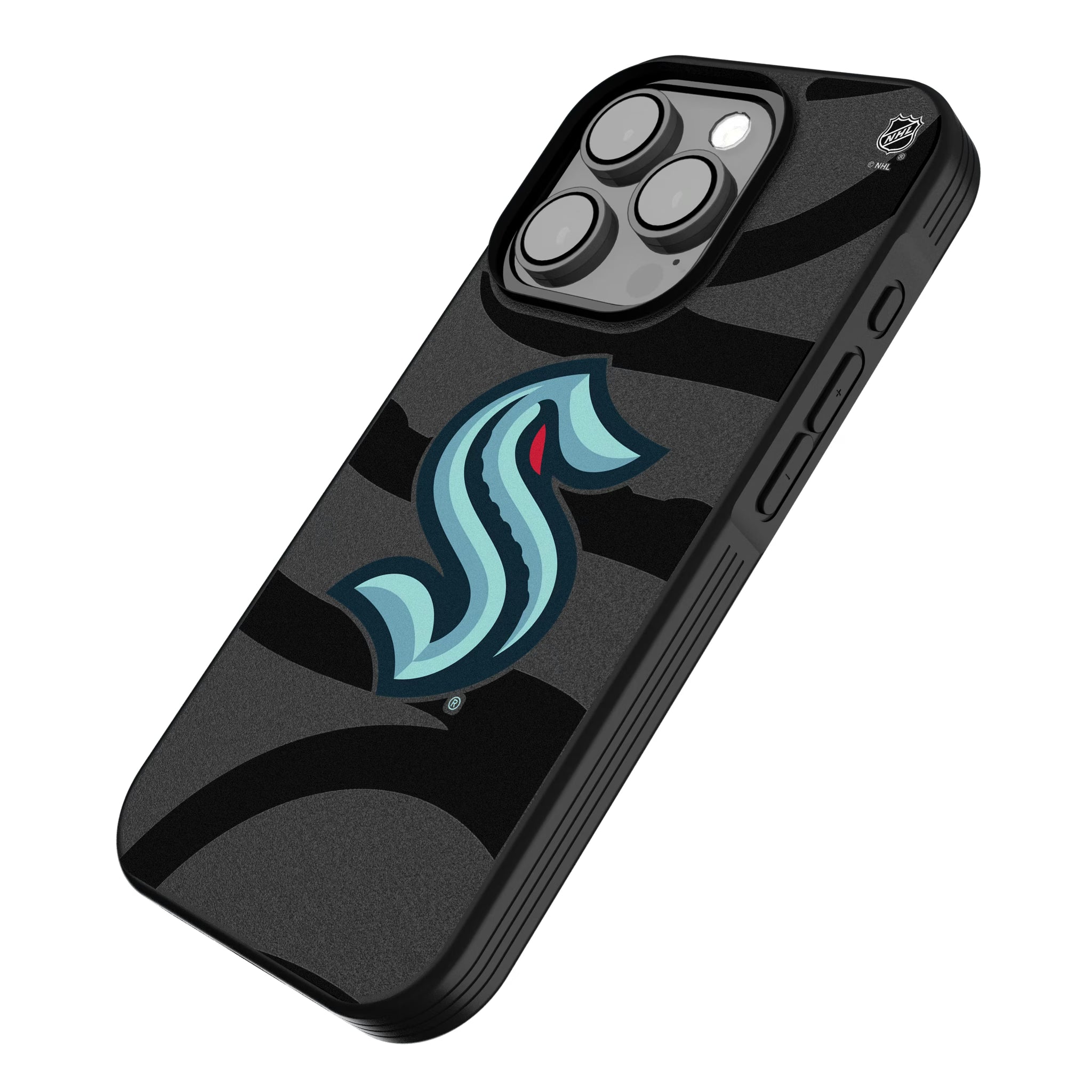Seattle Kraken Monocolor Tilt iPhone Bump Phone Case for Apple iPhone - Isometric View