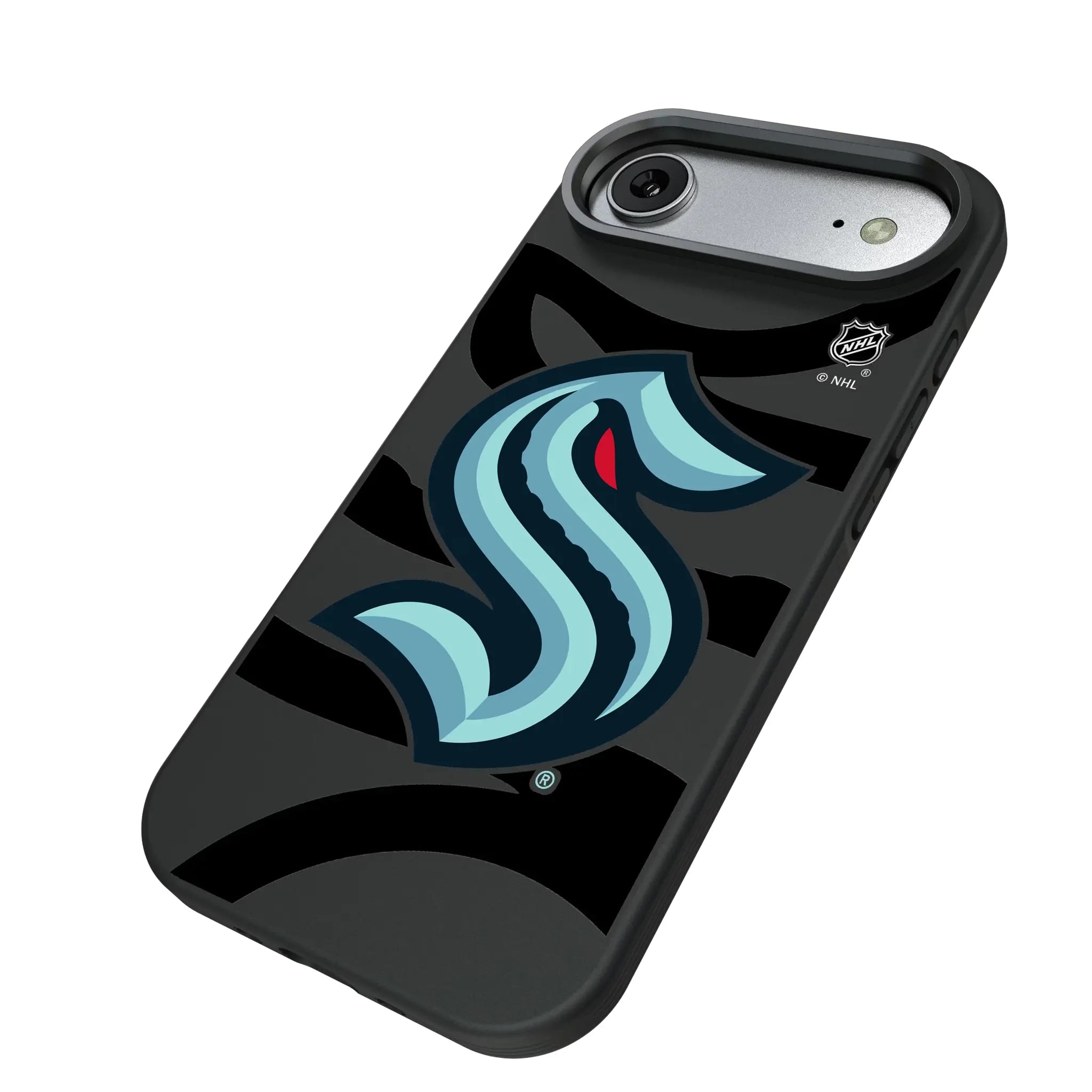 Seattle Kraken Monocolor Tilt iPhone Bump Phone Case for Apple iPhone - Isometric View#Device_iPhone Air