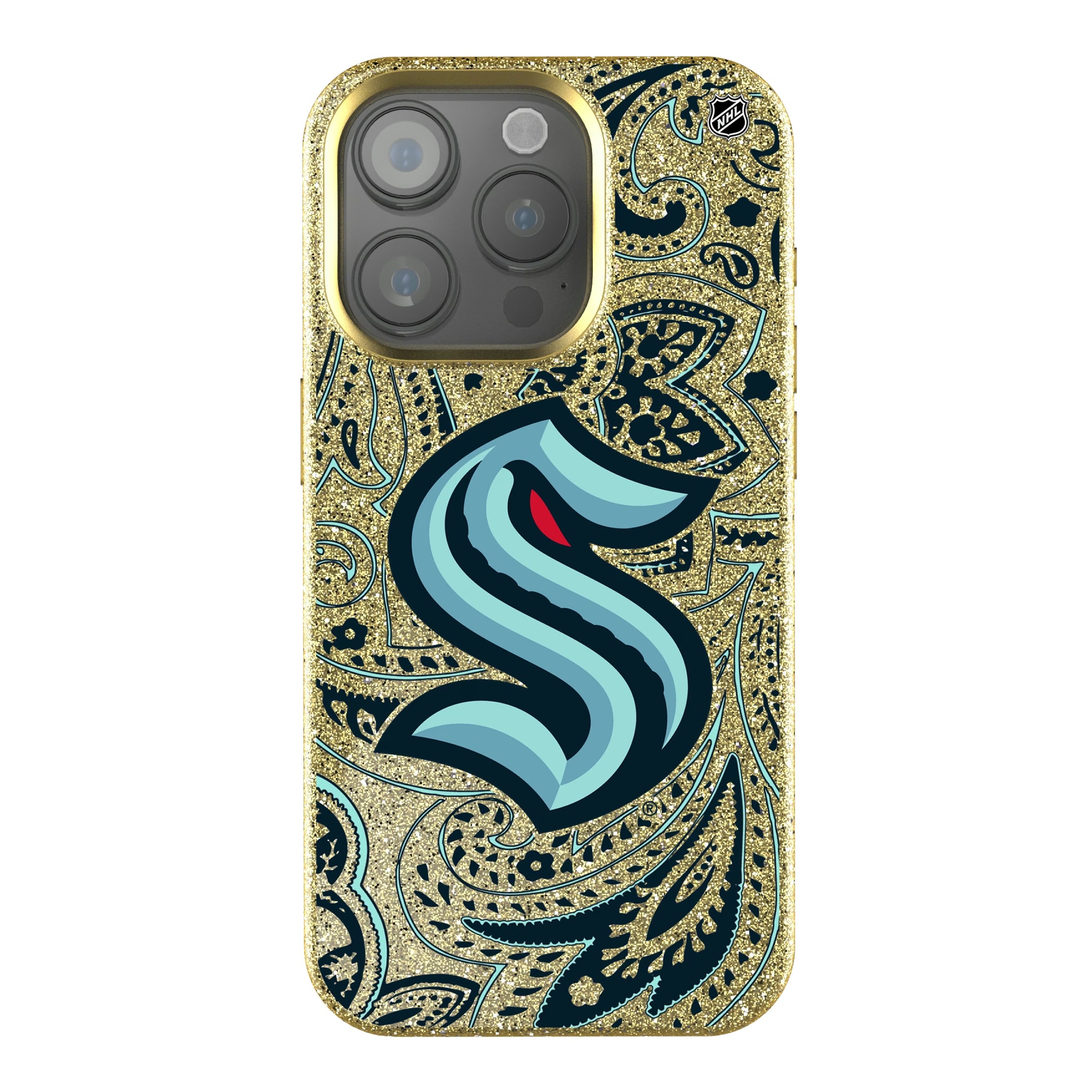 Seattle Kraken Paisley iPhone Bling Phone Case for Apple iPhone