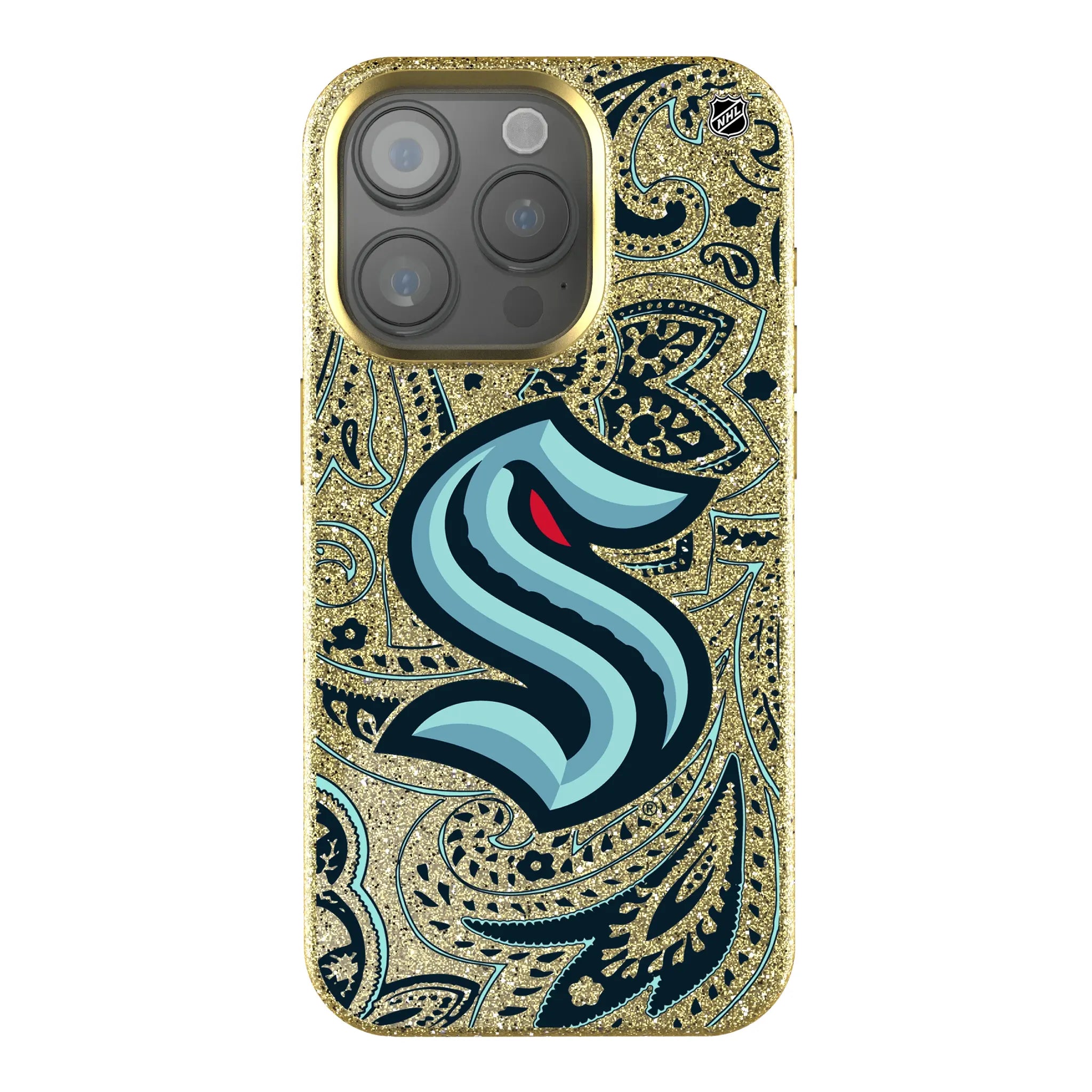 Seattle Kraken Paisley iPhone Bling Phone Case for Apple iPhone