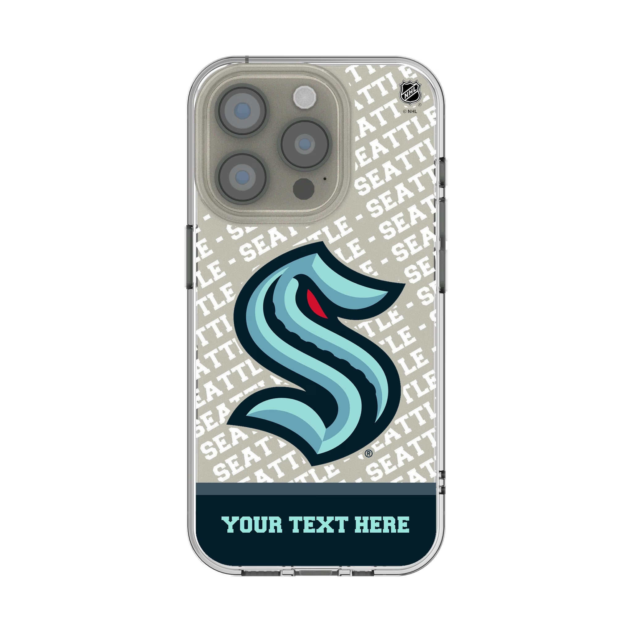 Seattle Kraken Personalized EndZone Plus iPhone Clear Phone Case for Apple iPhone