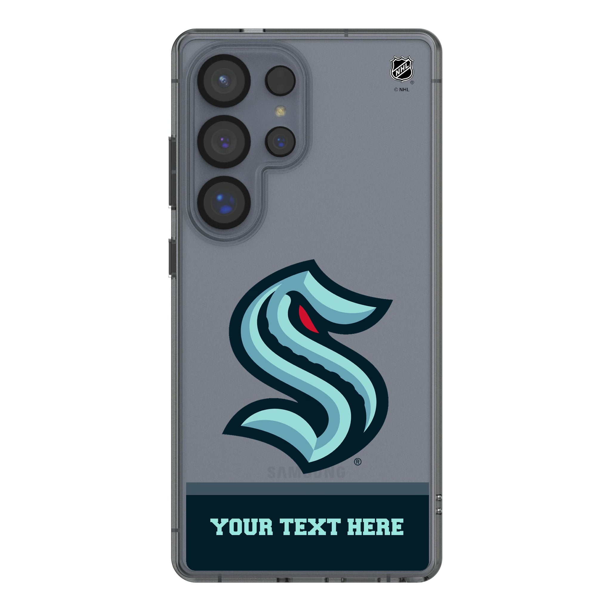 Seattle Kraken Personalized EndZone Plus Galaxy Clear Phone Case for Samsung Galaxy