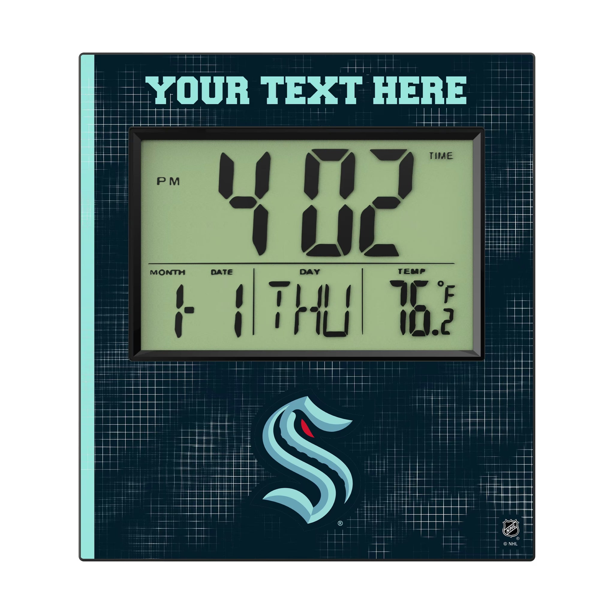 Seattle Kraken Personalized Hatch Wall Clock