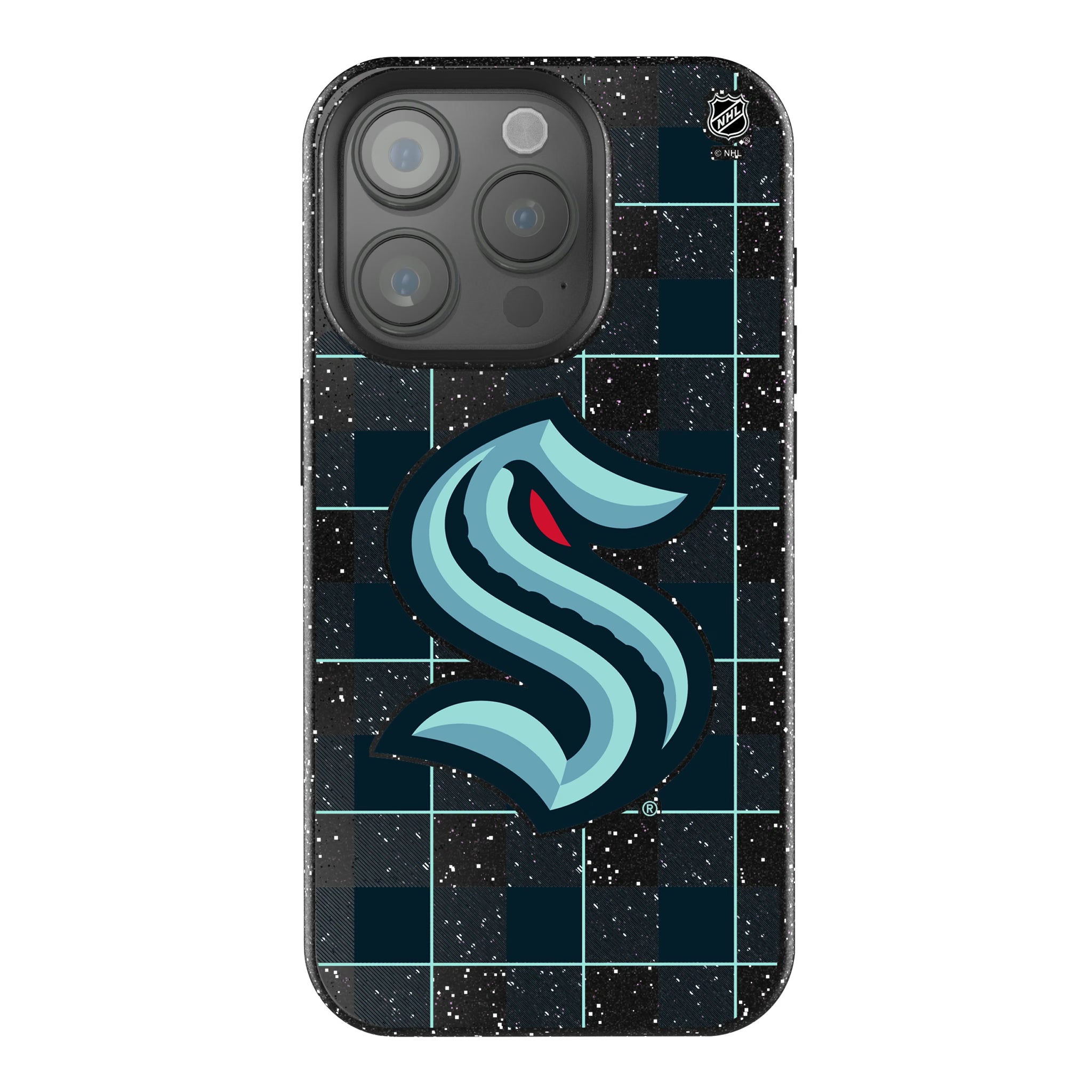 Seattle Kraken Plaid iPhone Bling Phone Case for Apple iPhone