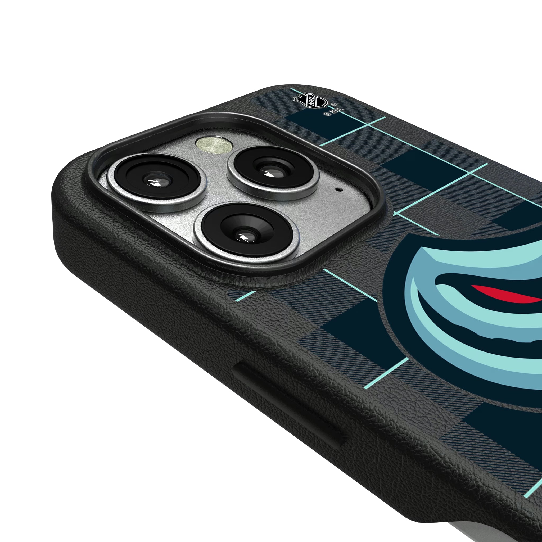 Seattle Kraken Plaid iPhone MagSafe Compatible Phone Case for Apple iPhone - Detail