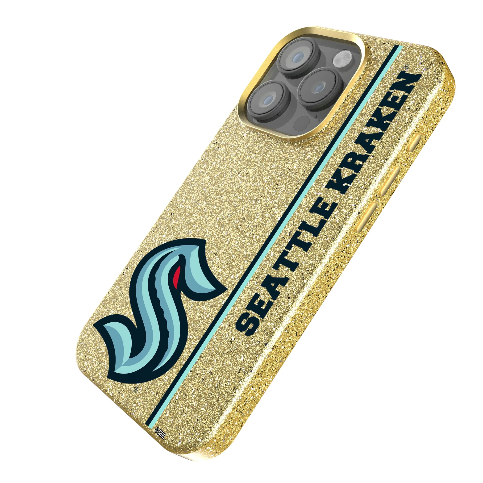 Seattle Kraken Sidebar iPhone Bling Phone Case for Apple iPhone - Isometric View