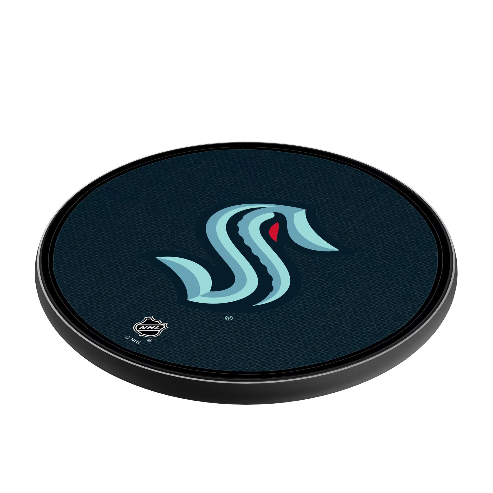 Seattle Kraken Stripe 15-Watt Wireless Charger - Isometric View