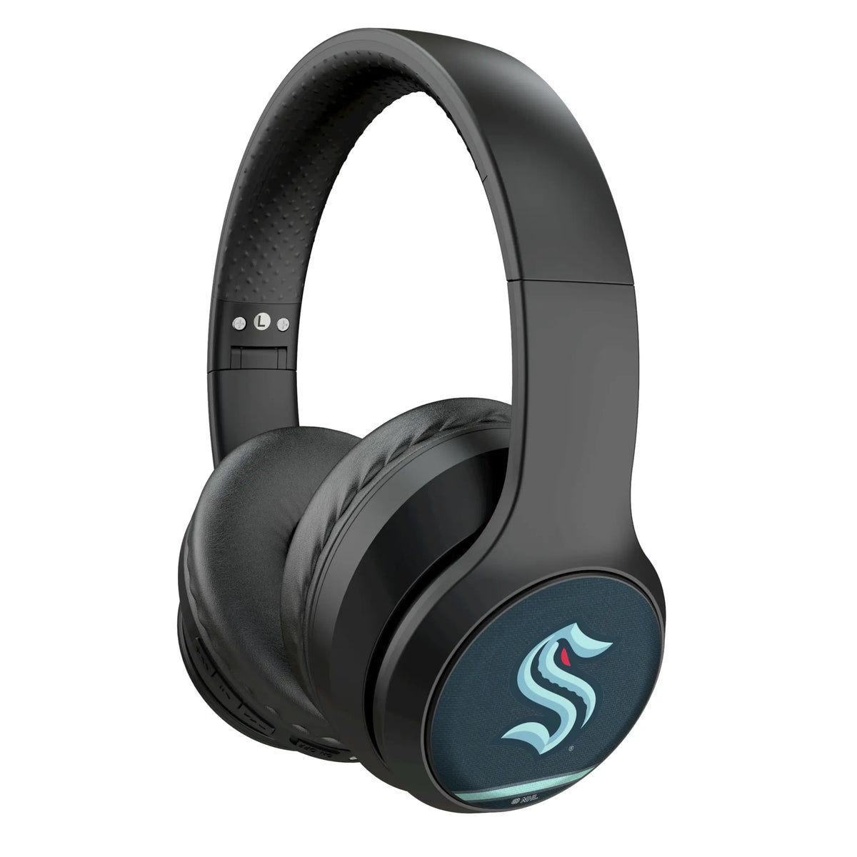 Seattle Kraken Stripe Wireless Over-Ear Headphones With Case