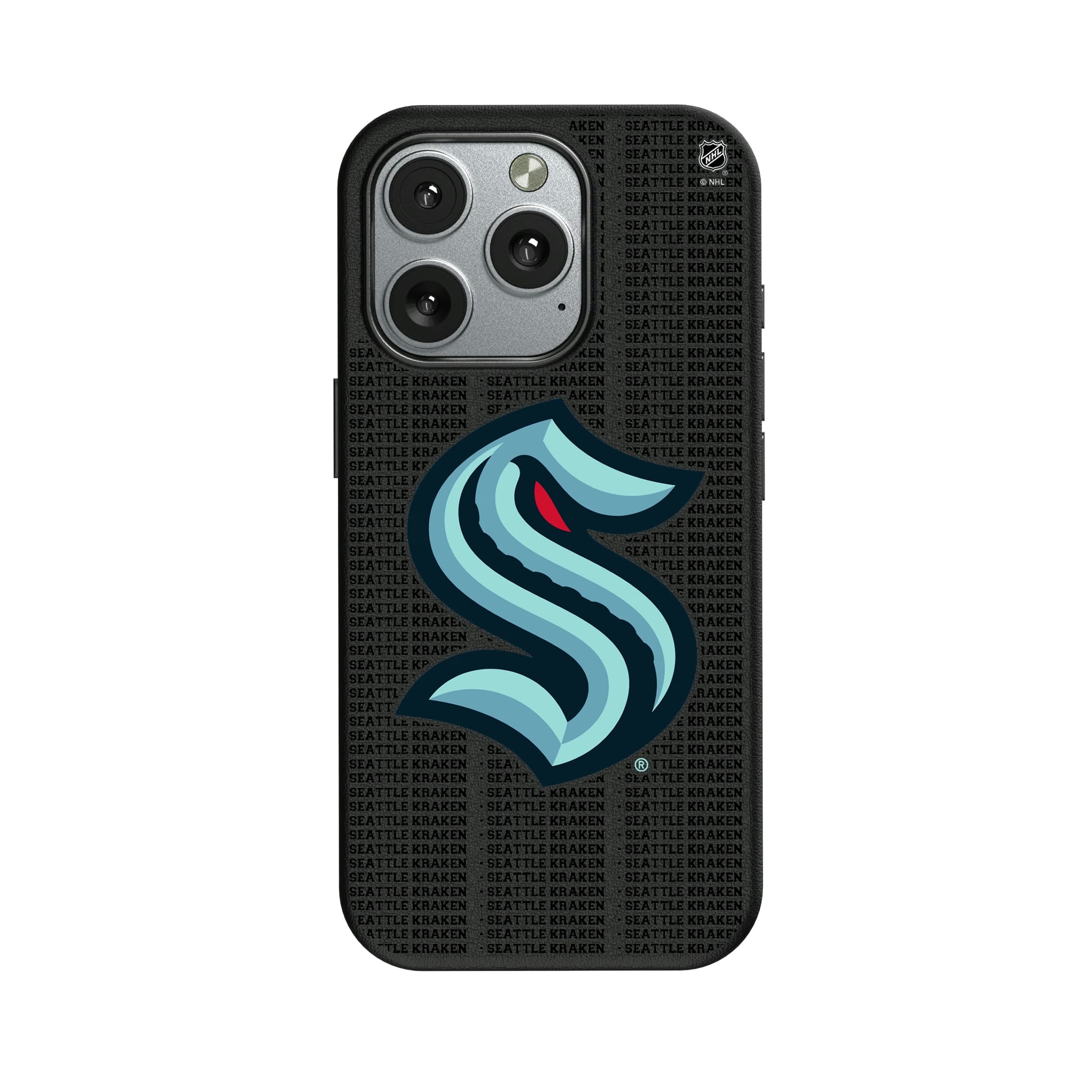 Seattle Kraken Text Backdrop iPhone MagSafe Compatible Phone Case for Apple iPhone