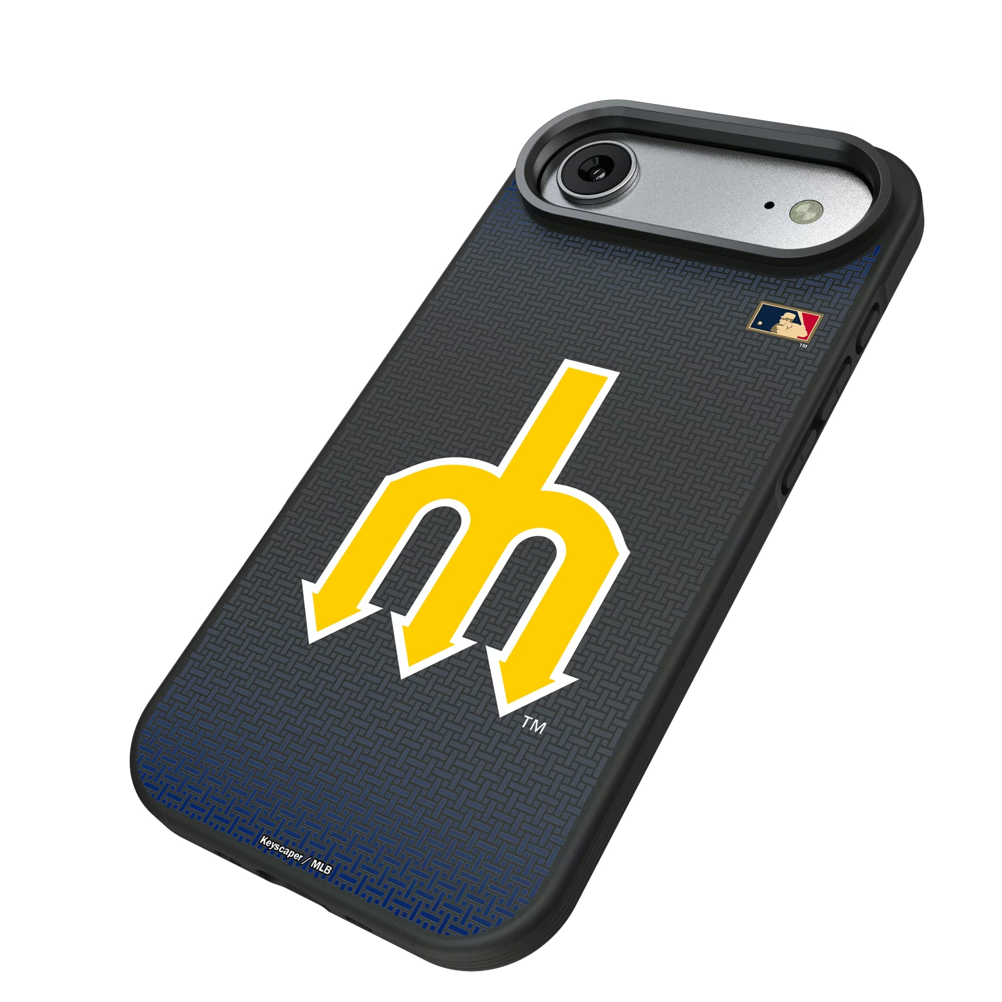 Seattle Mariners 1977-1980 - Cooperstown Collection Linen iPhone Bump Phone Case for Apple iPhone - Isometric View#Device_iPhone Air