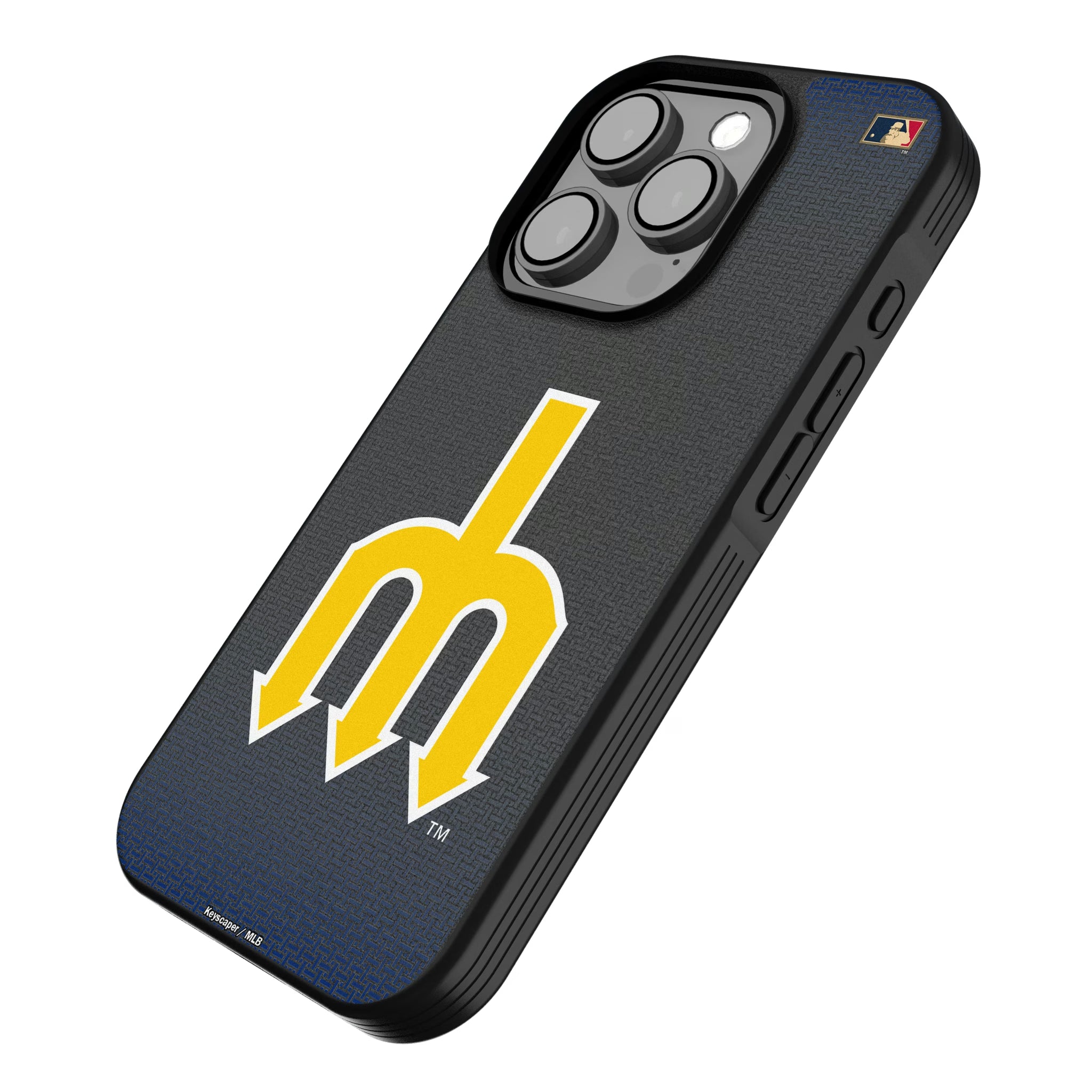 Seattle Mariners 1977-1980 - Cooperstown Collection Linen iPhone Bump Phone Case for Apple iPhone - Isometric View