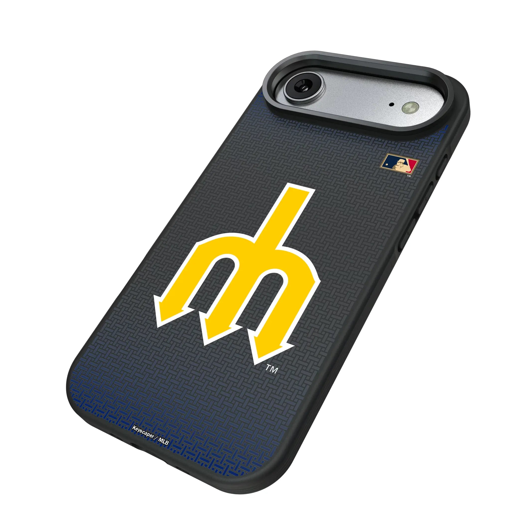 Seattle Mariners 1977-1980 - Cooperstown Collection Linen iPhone Bump Phone Case for Apple iPhone - Isometric View#Device_iPhone Air