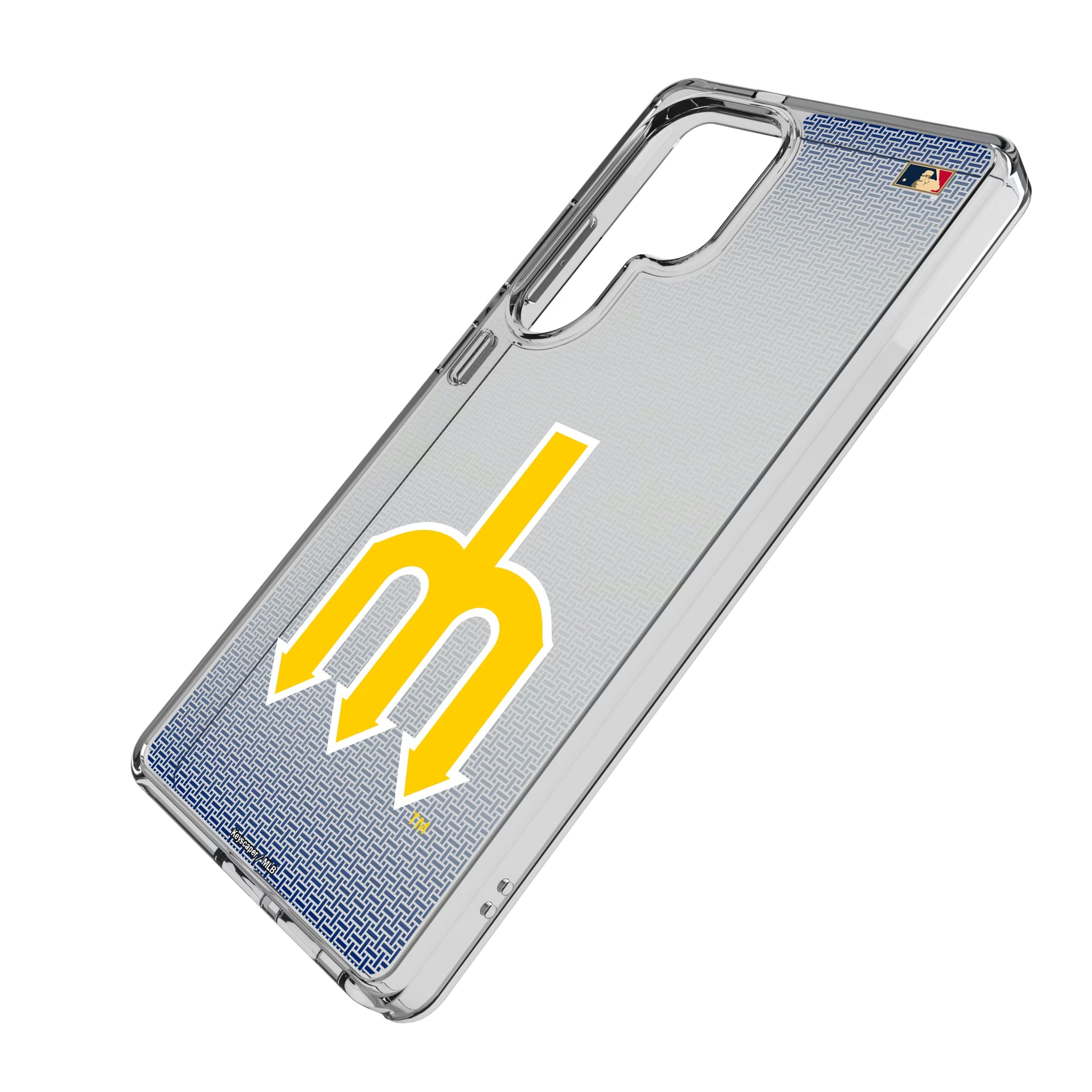 Seattle Mariners 1977-1980 - Cooperstown Collection Linen Galaxy Clear Phone Case for Samsung Galaxy - Isometric View