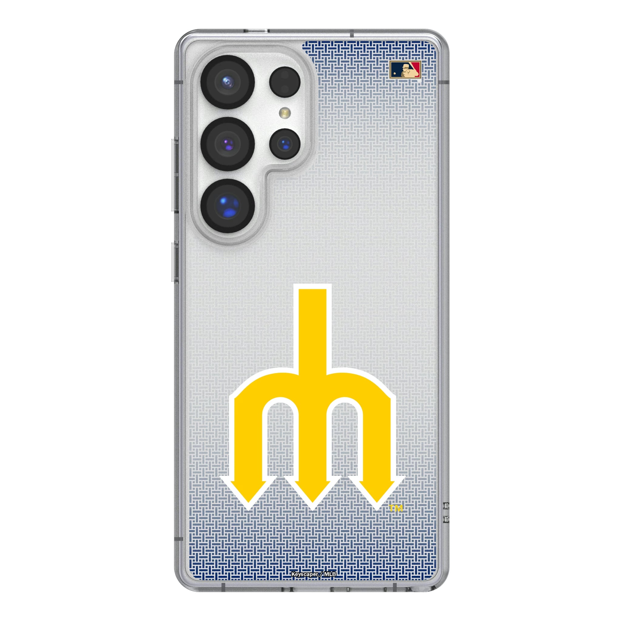 Seattle Mariners 1977-1980 - Cooperstown Collection Linen Galaxy Clear Phone Case for Samsung Galaxy