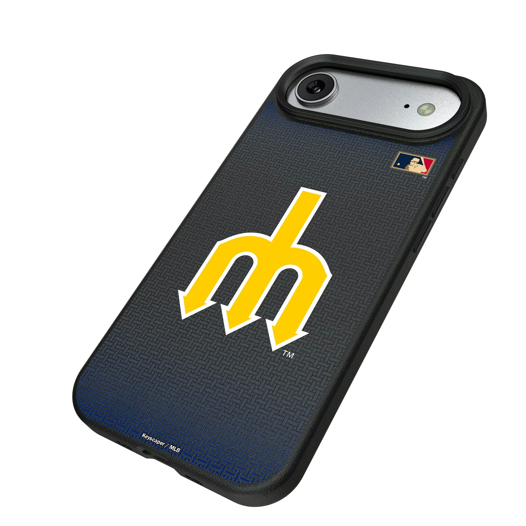Seattle Mariners 1977-1980 - Cooperstown Collection Linen iPhone MagSafe Compatible Phone Case for Apple iPhone - Isometric View#Device_iPhone Air