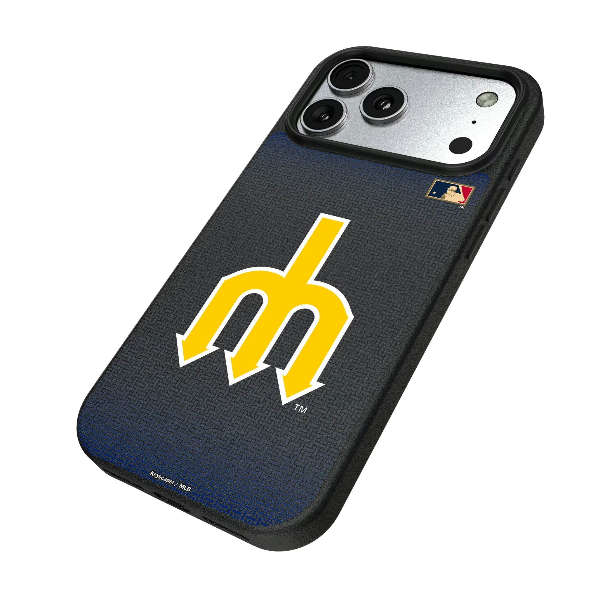 Seattle Mariners 1977-1980 - Cooperstown Collection Linen iPhone MagSafe Compatible Phone Case for Apple iPhone - Isometric View#Device_iPhone 17 Pro Max