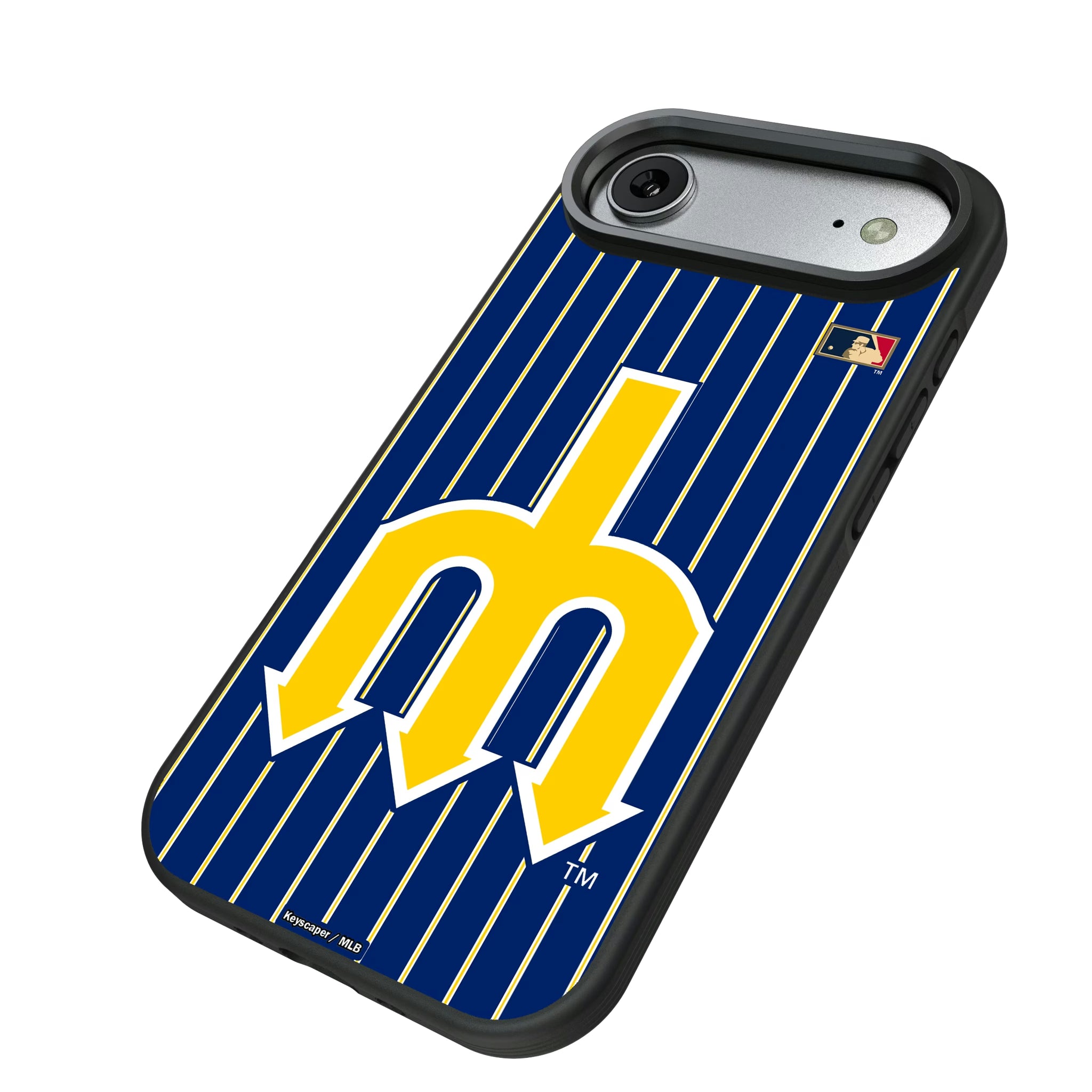 Seattle Mariners 1977-1980 - Cooperstown Collection Pinstripe iPhone Bump Phone Case for Apple iPhone - Isometric View#Device_iPhone Air