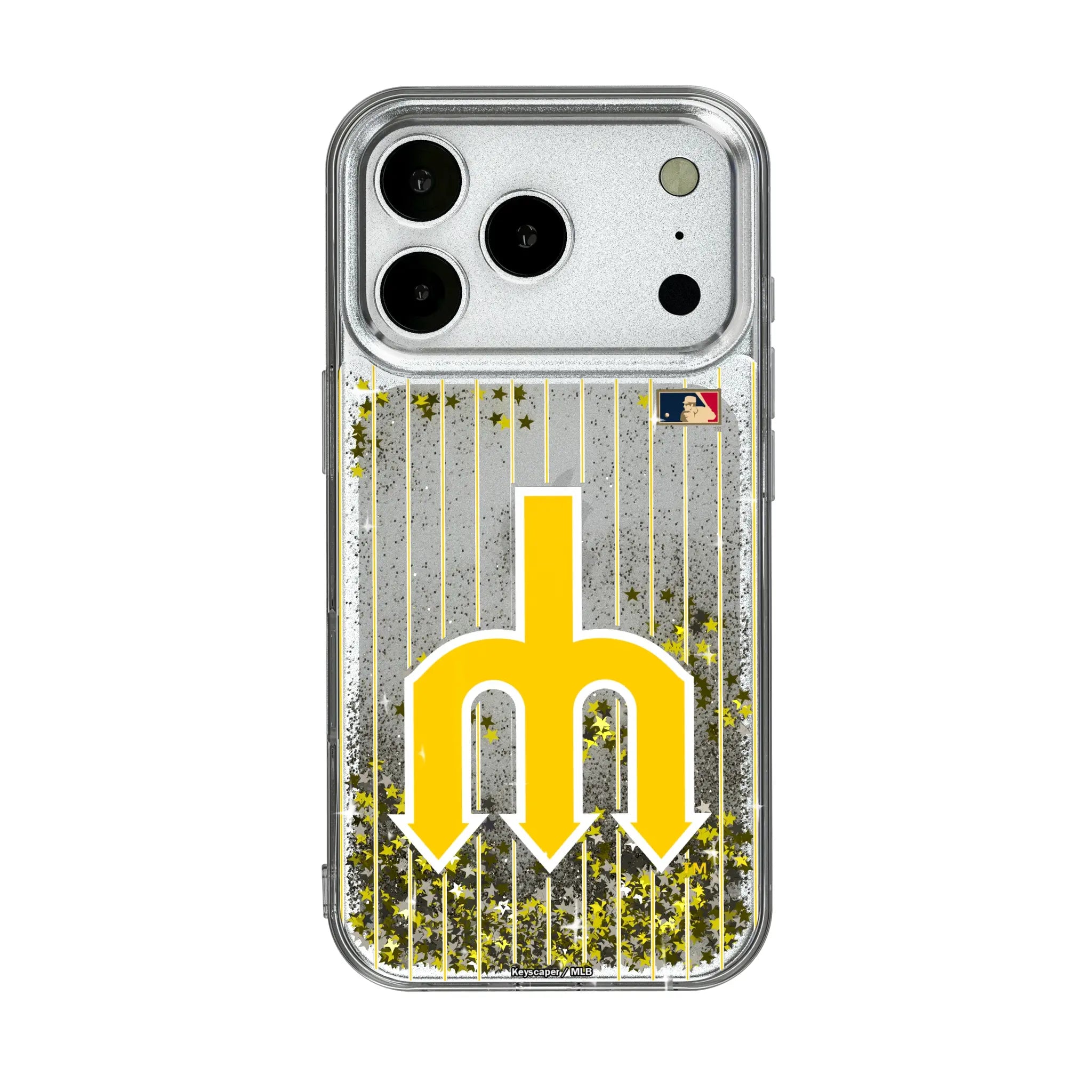 Seattle Mariners 1977-1980 - Cooperstown Collection Pinstripe iPhone Glitter Phone Case for Apple iPhone