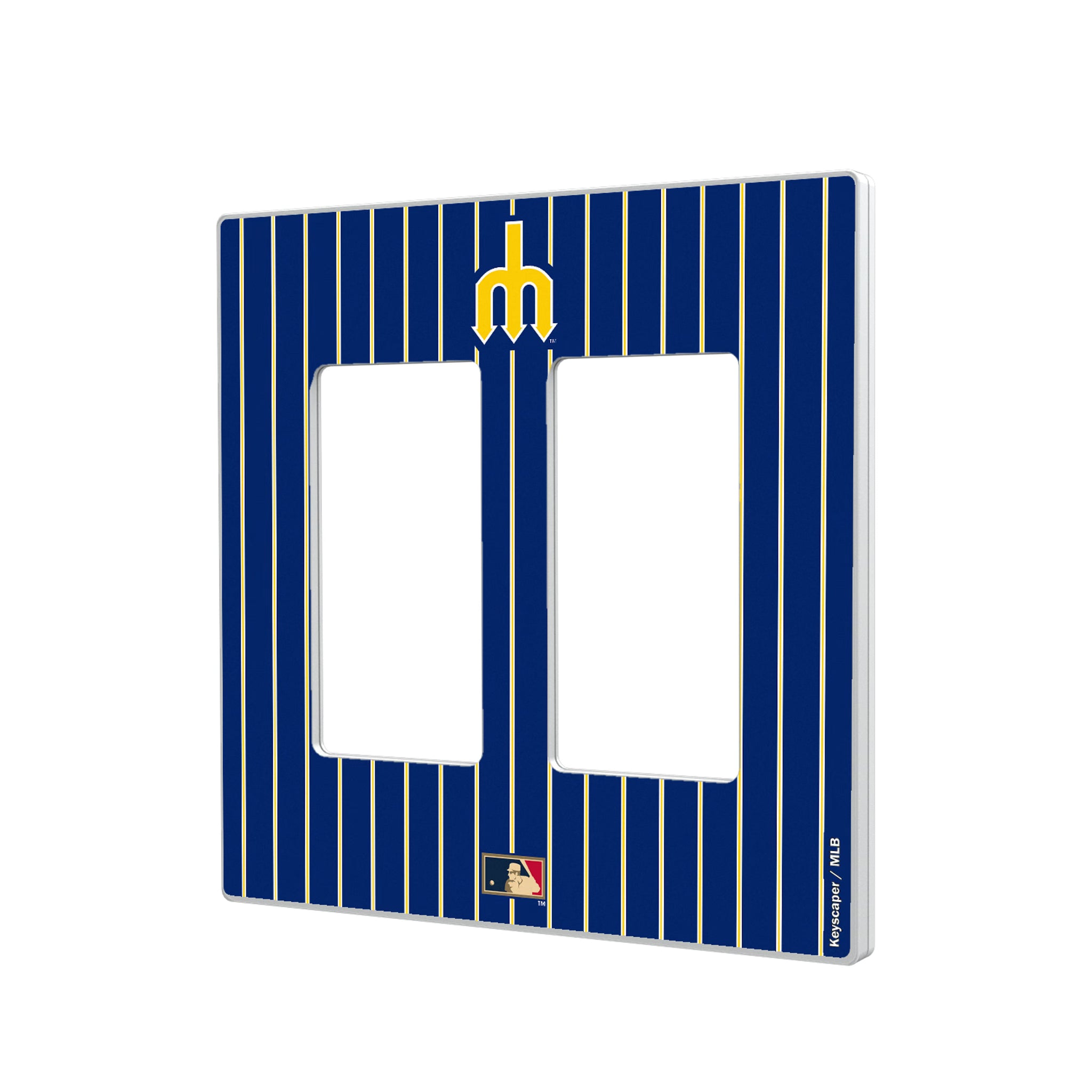 Seattle Mariners 1977-1980 - Cooperstown Collection Pinstripe Hidden-Screw Light Switch Plate#Style_Double Rocker
