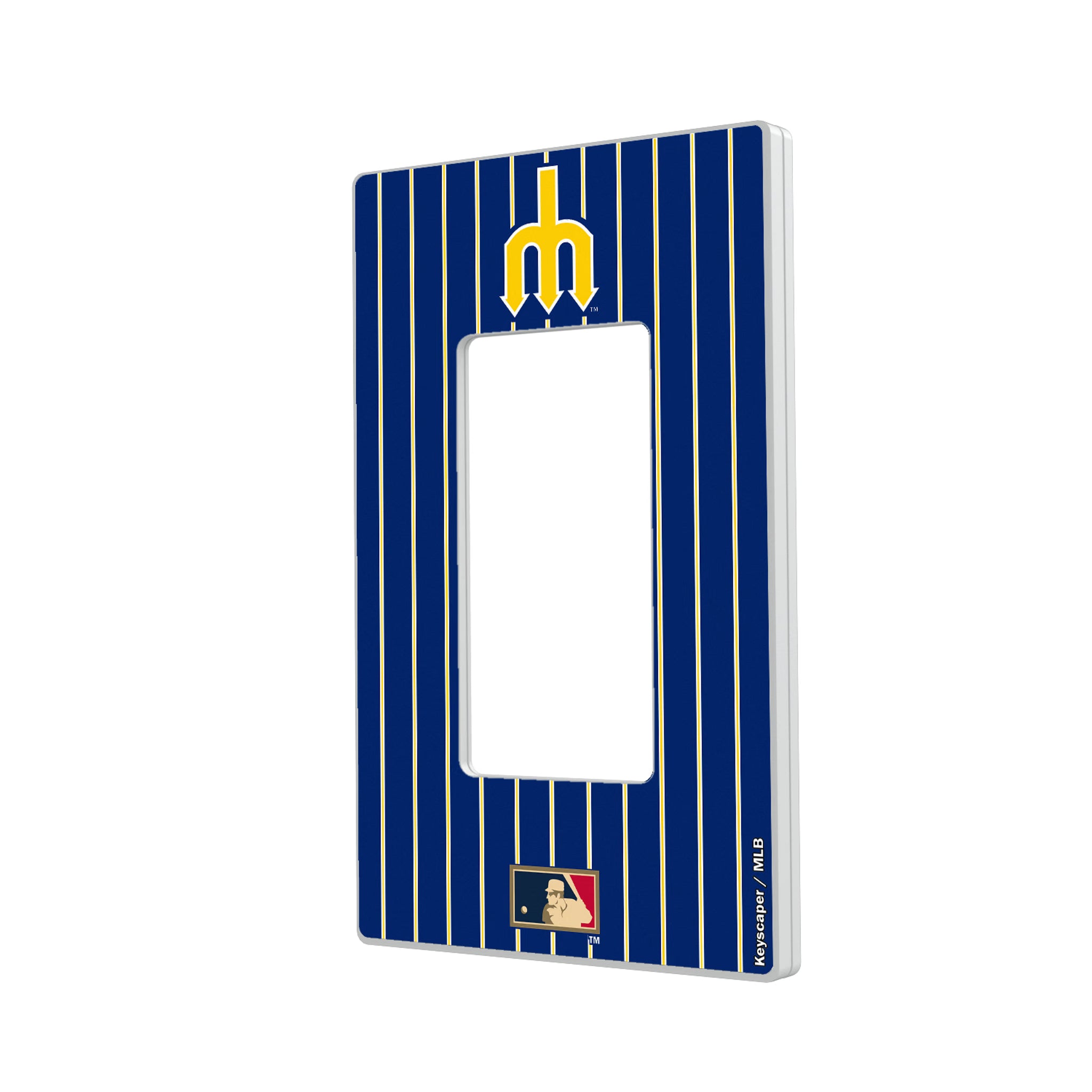 Seattle Mariners 1977-1980 - Cooperstown Collection Pinstripe Hidden-Screw Light Switch Plate#Style_Single Rocker