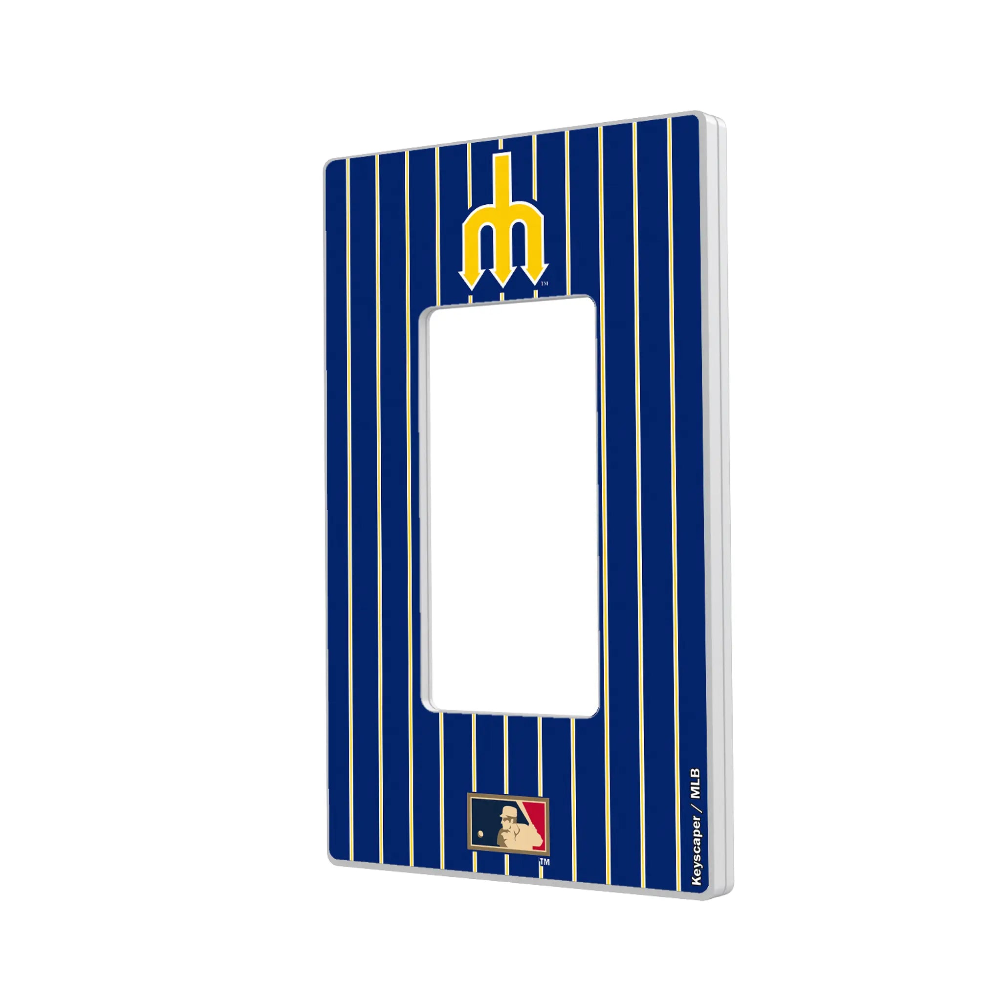 Seattle Mariners 1977-1980 - Cooperstown Collection Pinstripe Hidden-Screw Light Switch Plate#Style_Single Rocker