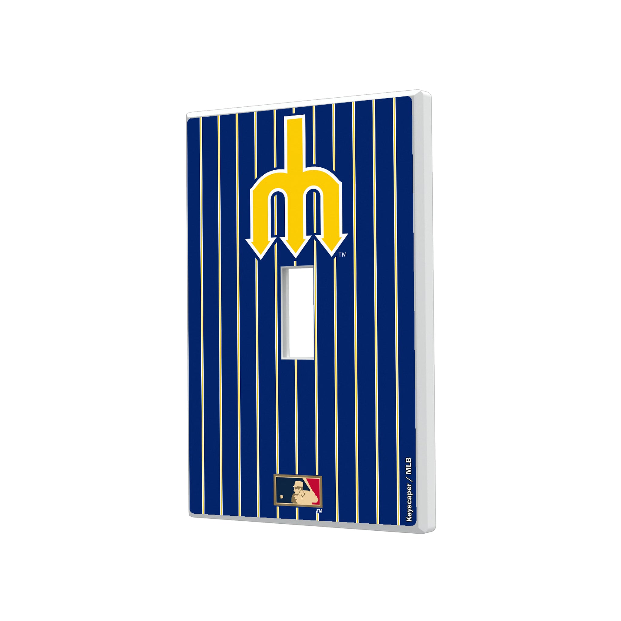 Seattle Mariners 1977-1980 - Cooperstown Collection Pinstripe Hidden-Screw Light Switch Plate#Style_Single Toggle