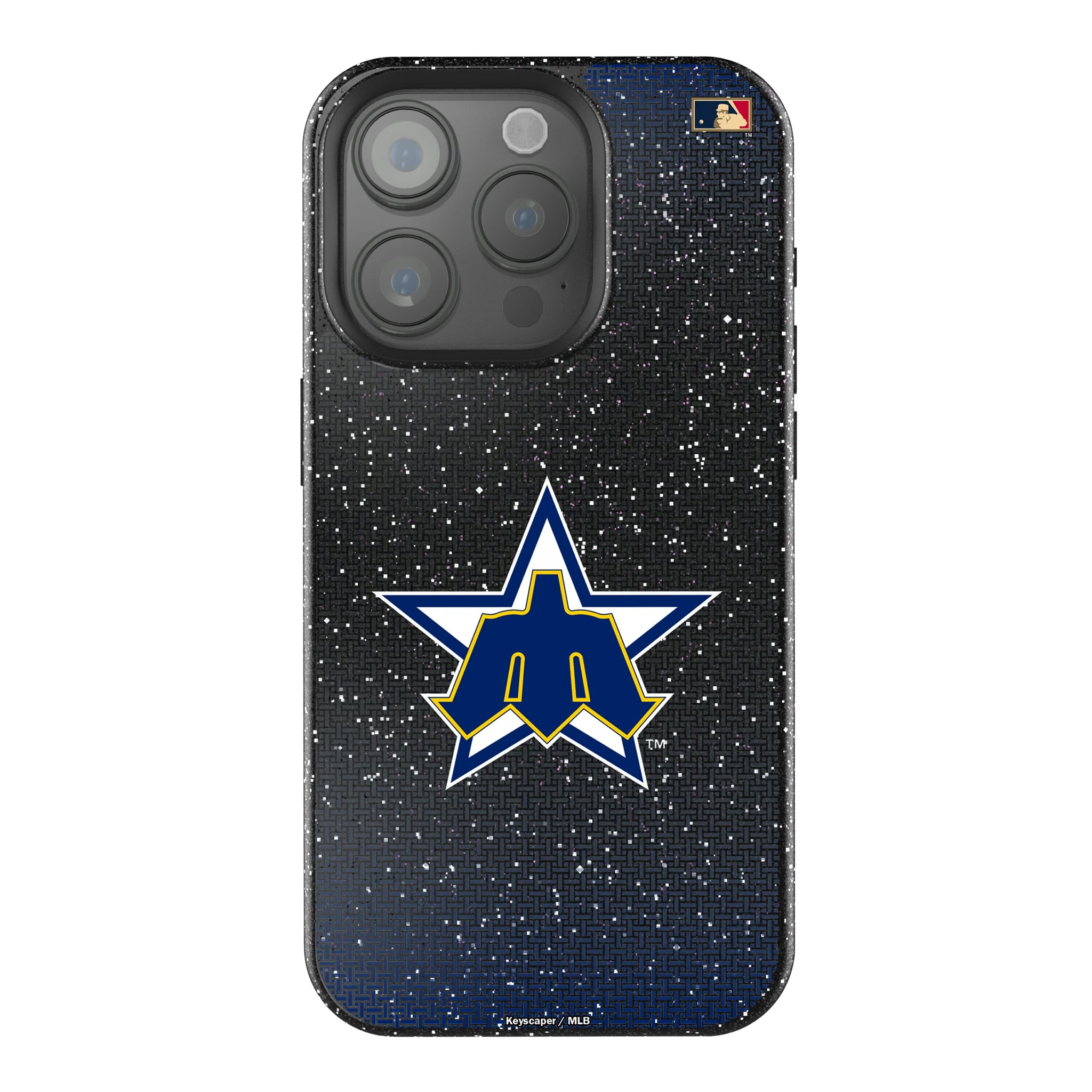 Seattle Mariners 1981-1986 - Cooperstown Collection Linen iPhone Bling Phone Case for Apple iPhone