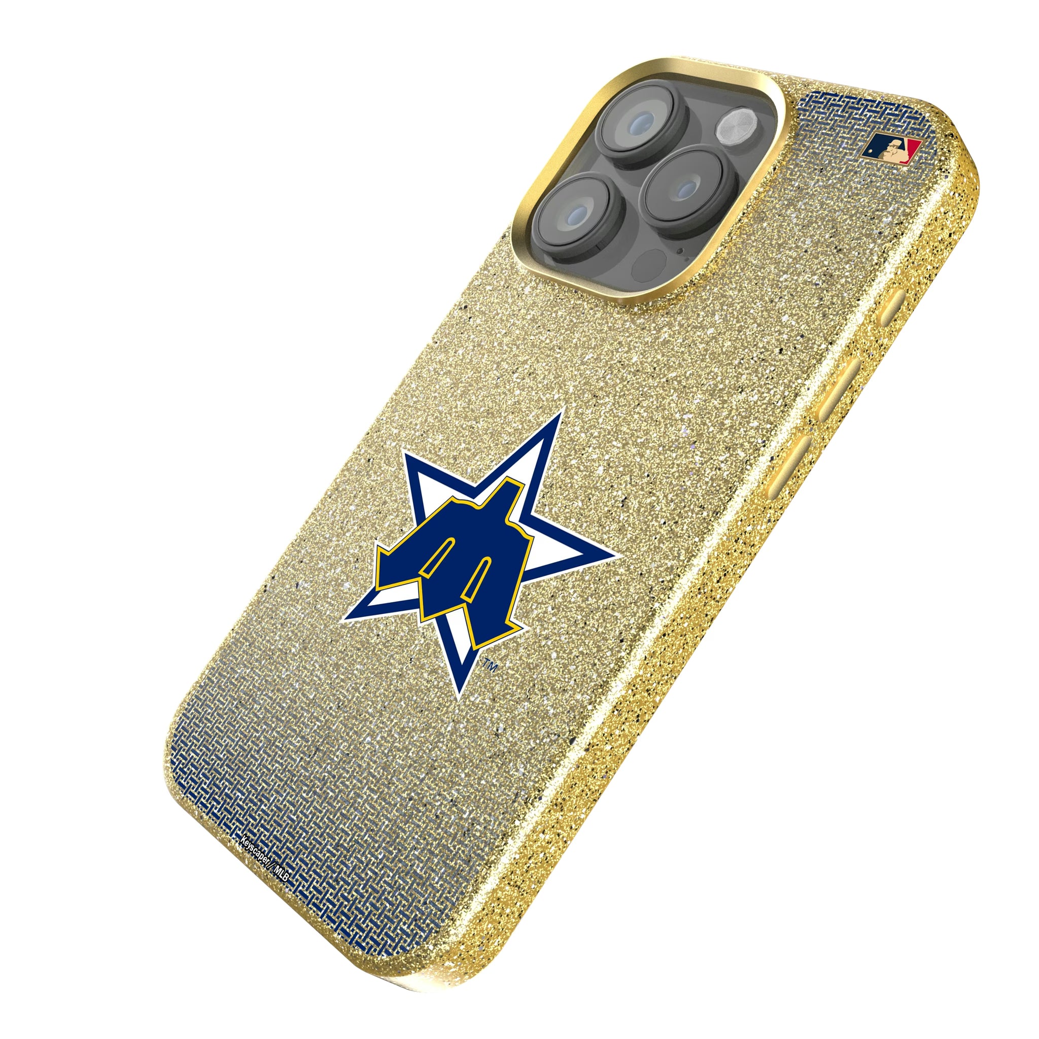Seattle Mariners 1981-1986 - Cooperstown Collection Linen iPhone Bling Phone Case for Apple iPhone - Isometric View