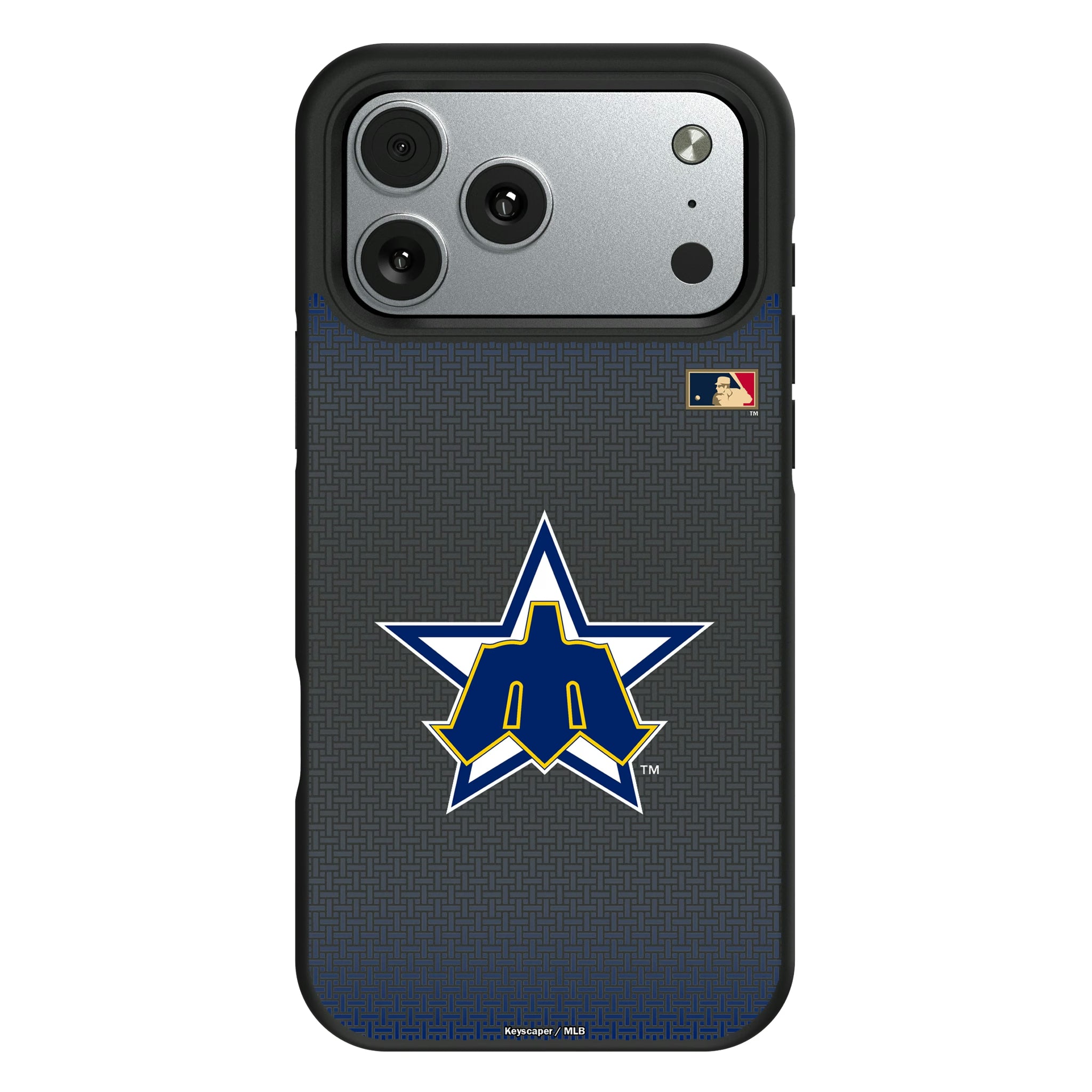 Seattle Mariners 1981-1986 - Cooperstown Collection Linen iPhone Bump Phone Case for Apple iPhone#Device_iPhone 17 Pro Max