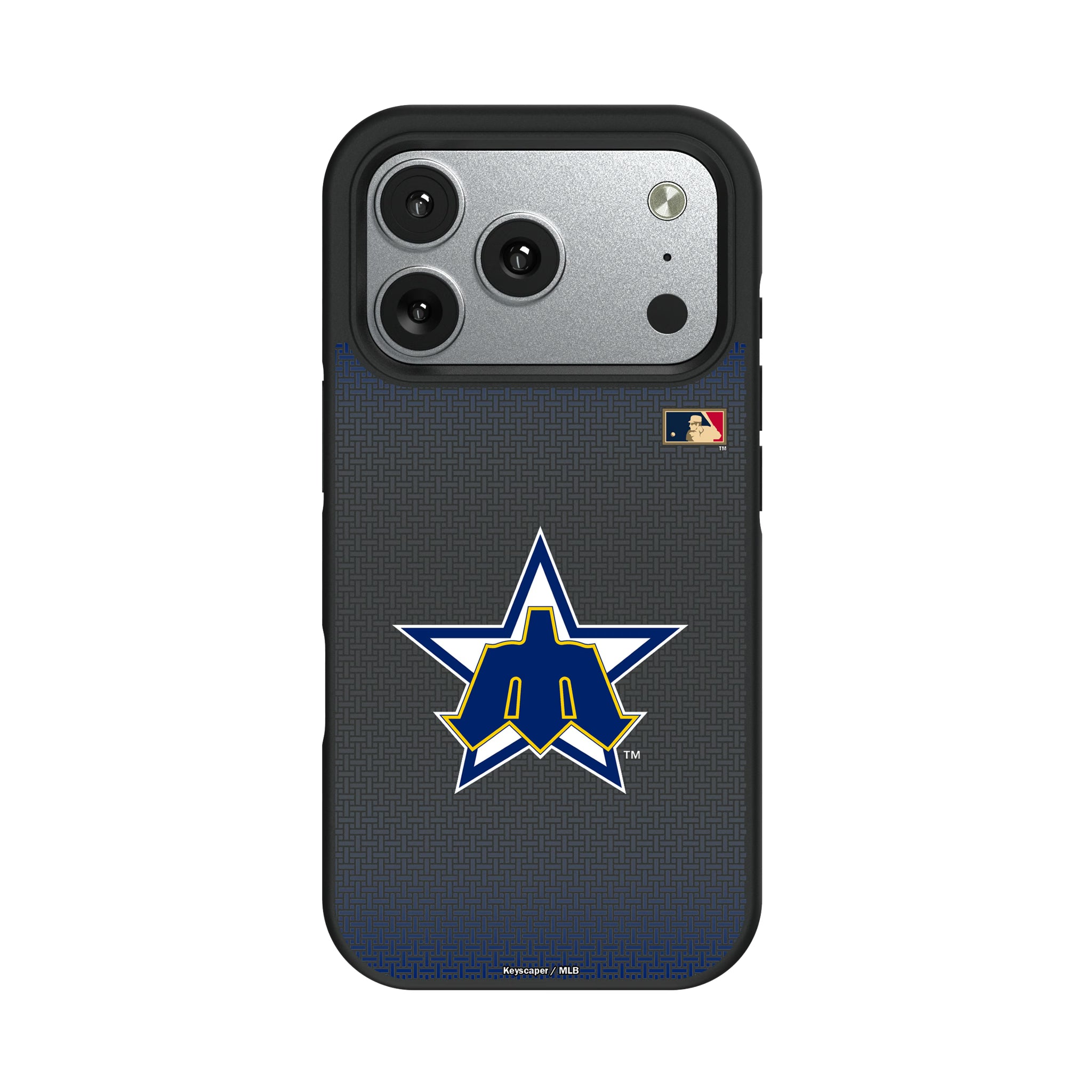 Seattle Mariners 1981-1986 - Cooperstown Collection Linen iPhone Bump Phone Case for Apple iPhone#Device_iPhone 17 Pro