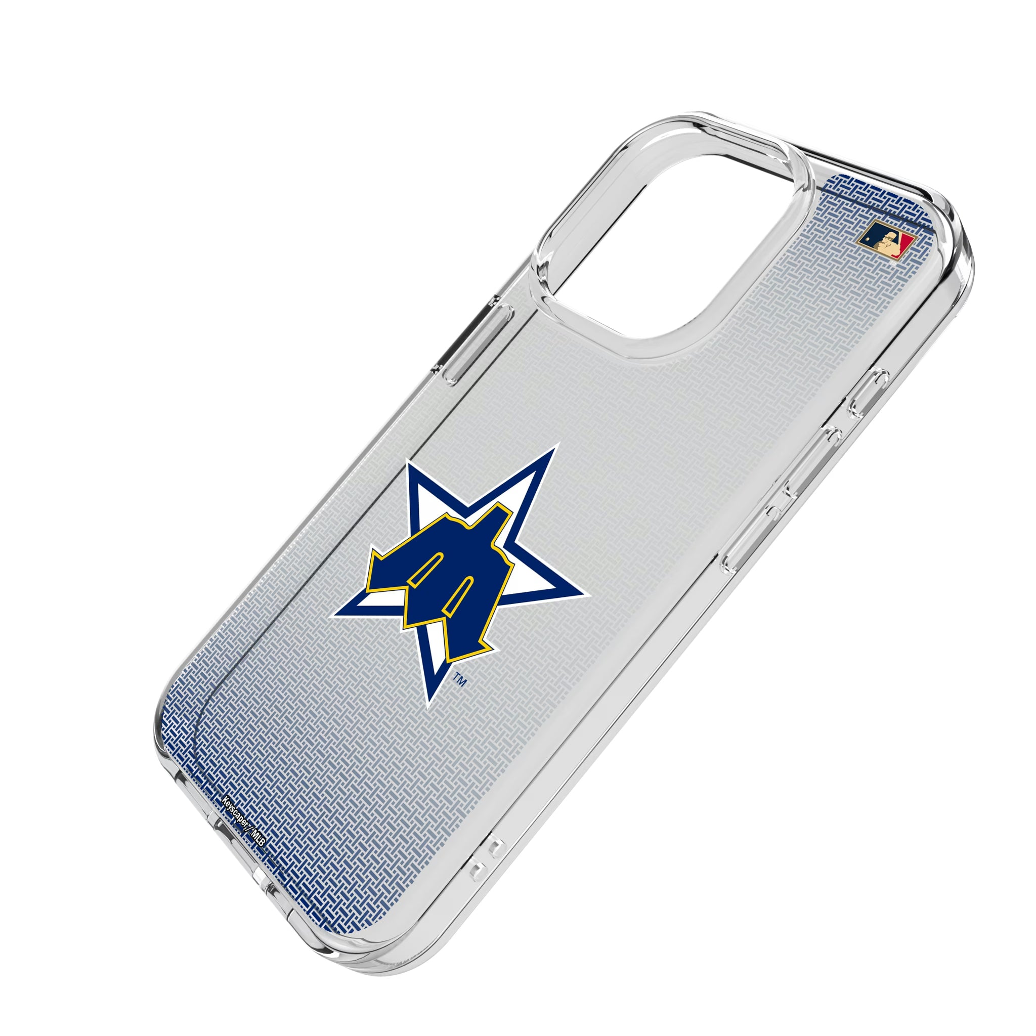 Seattle Mariners 1981-1986 - Cooperstown Collection Linen iPhone Clear Phone Case for Apple iPhone - Isometric View