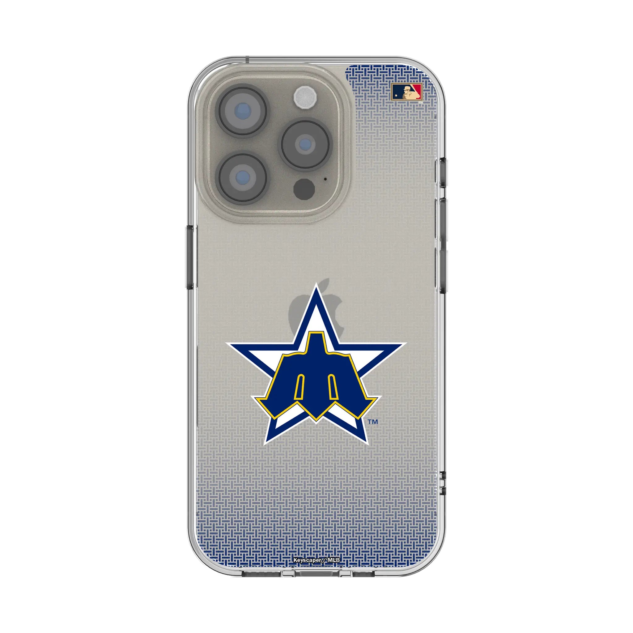 Seattle Mariners 1981-1986 - Cooperstown Collection Linen iPhone Clear Phone Case for Apple iPhone