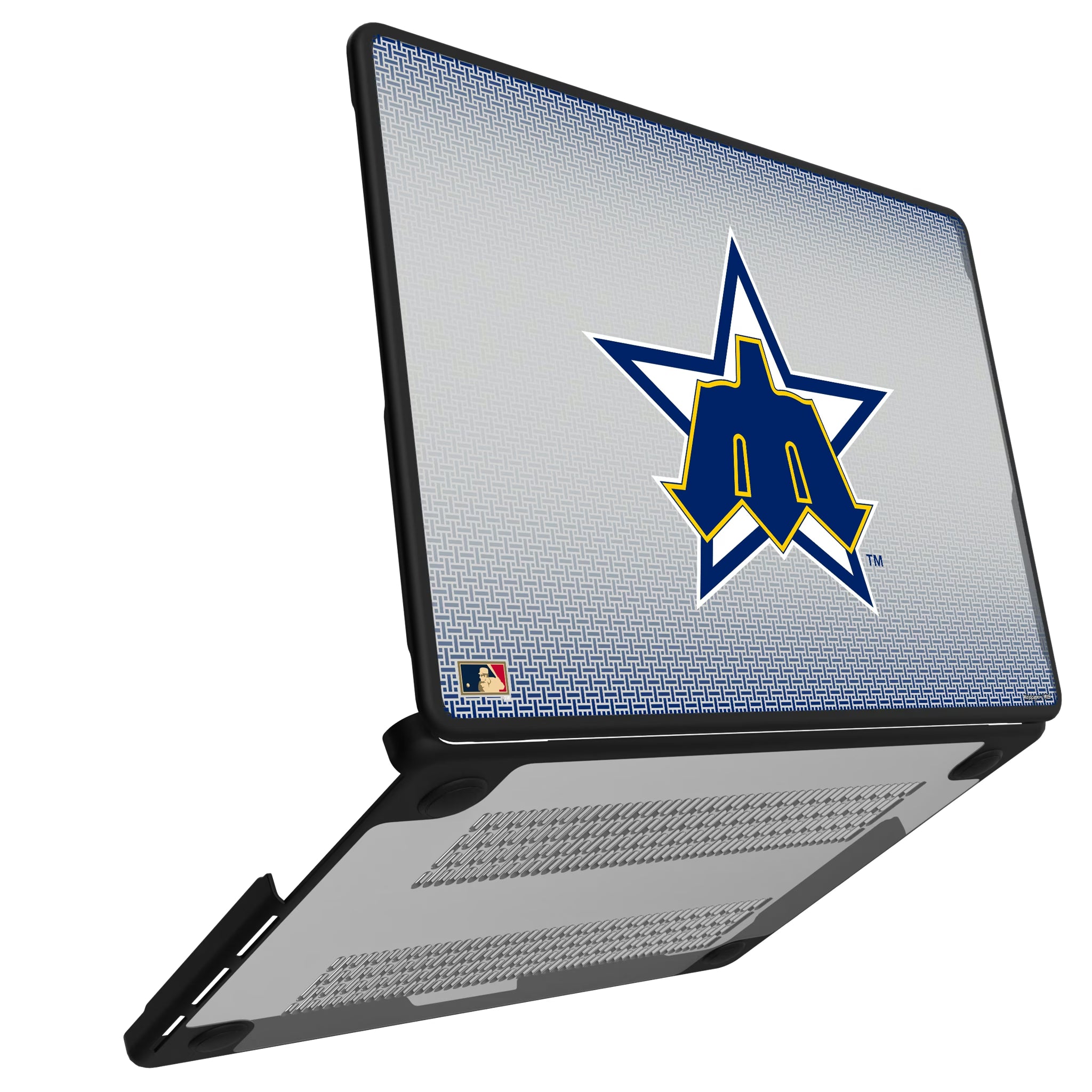 Seattle Mariners 1981-1986 - Cooperstown Collection Linen MacBook Laptop Case for Apple MacBook#Device_MacBook Pro (14-inch, 2021) / MacBook Pro (14-inch, 2023) / MacBook Pro (14-inch, 2024)