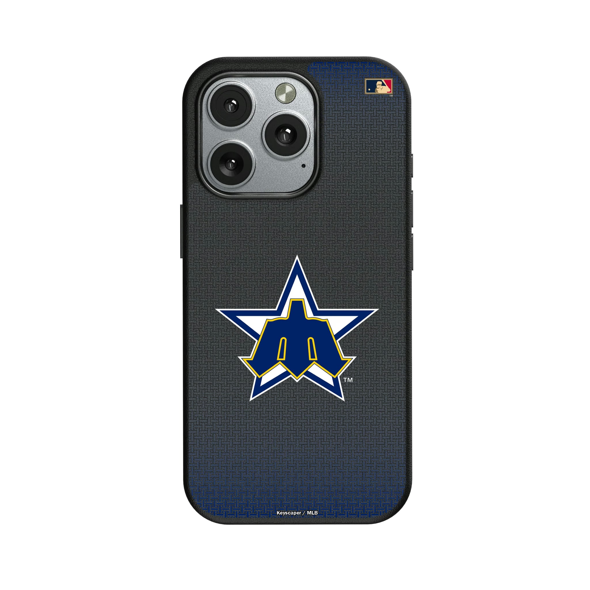 Seattle Mariners 1981-1986 - Cooperstown Collection Linen iPhone MagSafe Compatible Phone Case for Apple iPhone