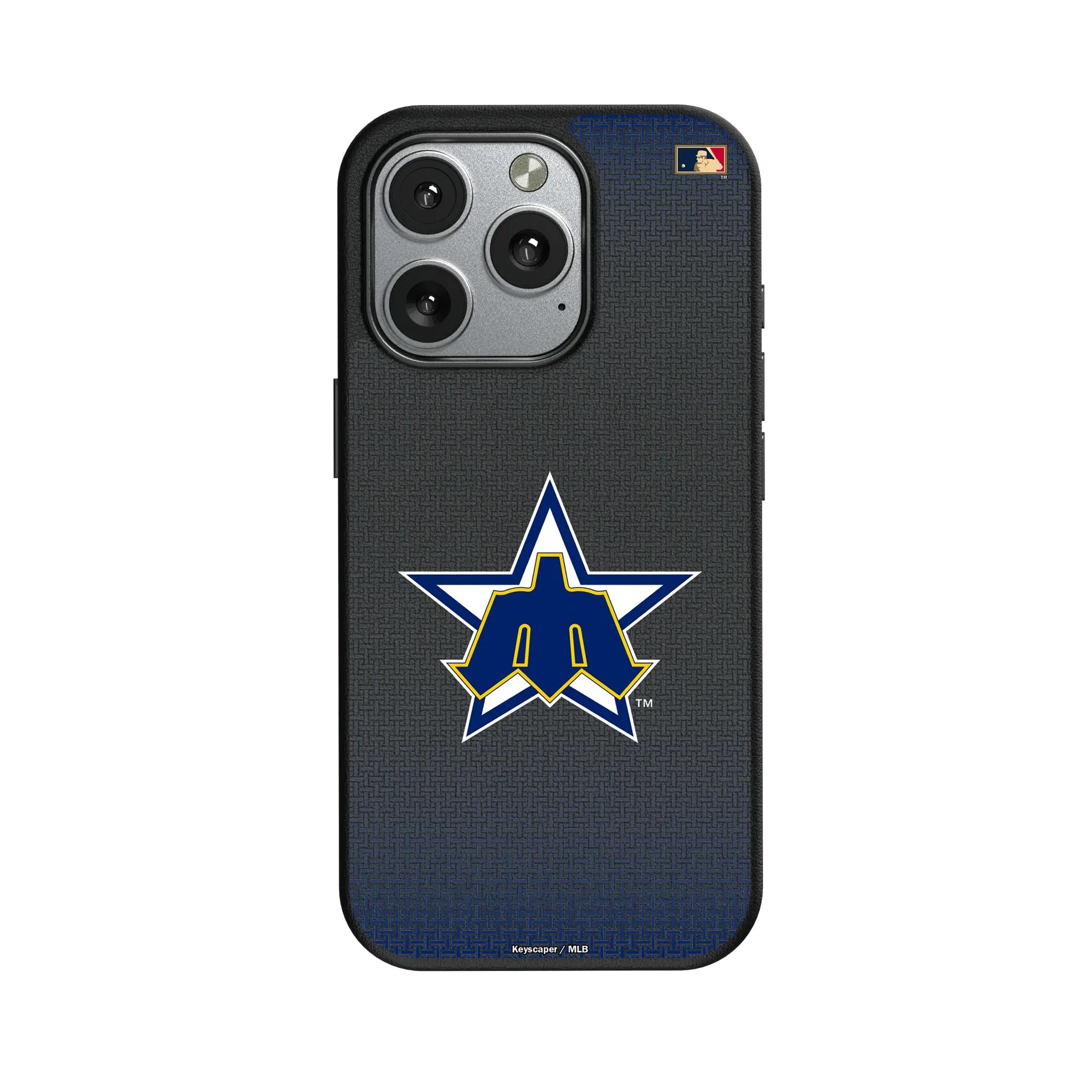 Seattle Mariners 1981-1986 - Cooperstown Collection Linen iPhone MagSafe Compatible Phone Case for Apple iPhone