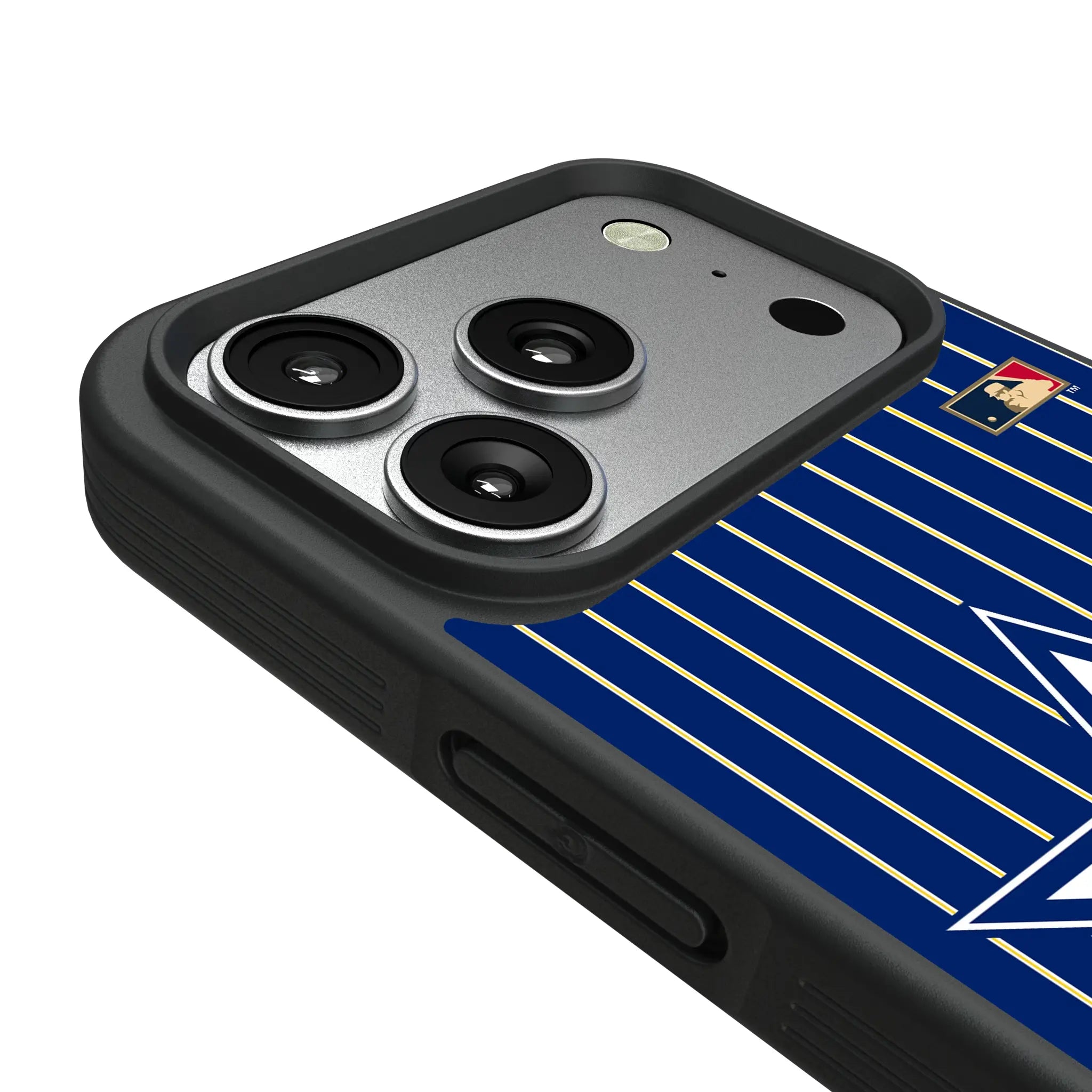 Seattle Mariners 1981-1986 - Cooperstown Collection Pinstripe iPhone Bump Phone Case for Apple iPhone - Detail#Device_iPhone 17 Pro