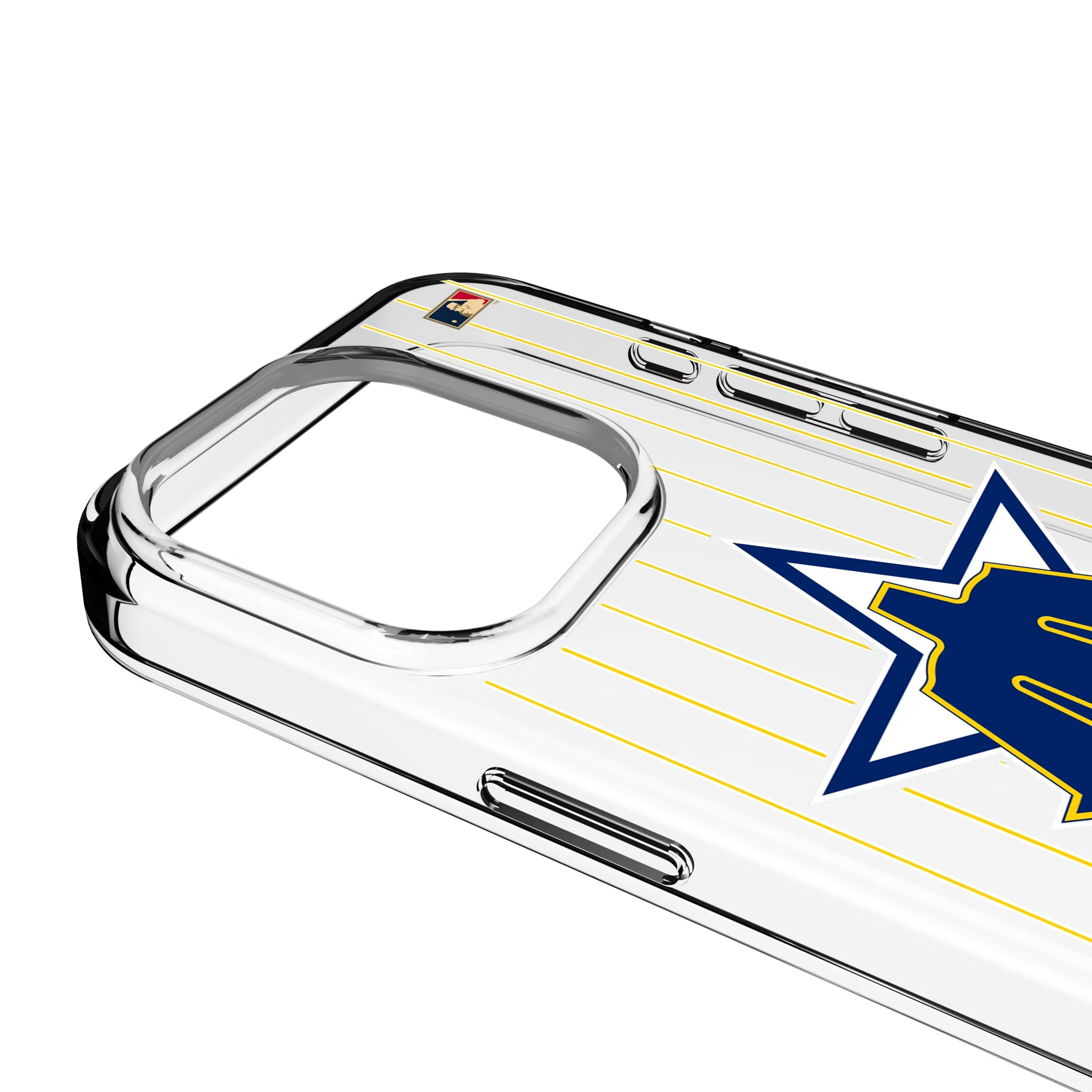 Seattle Mariners 1981-1986 - Cooperstown Collection Pinstripe iPhone Clear Phone Case for Apple iPhone - Detail