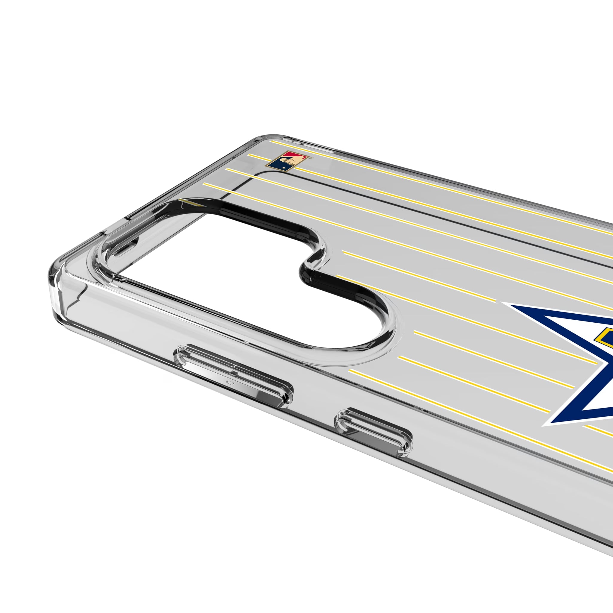 Seattle Mariners 1981-1986 - Cooperstown Collection Pinstripe Galaxy Clear Phone Case for Samsung Galaxy - Detail