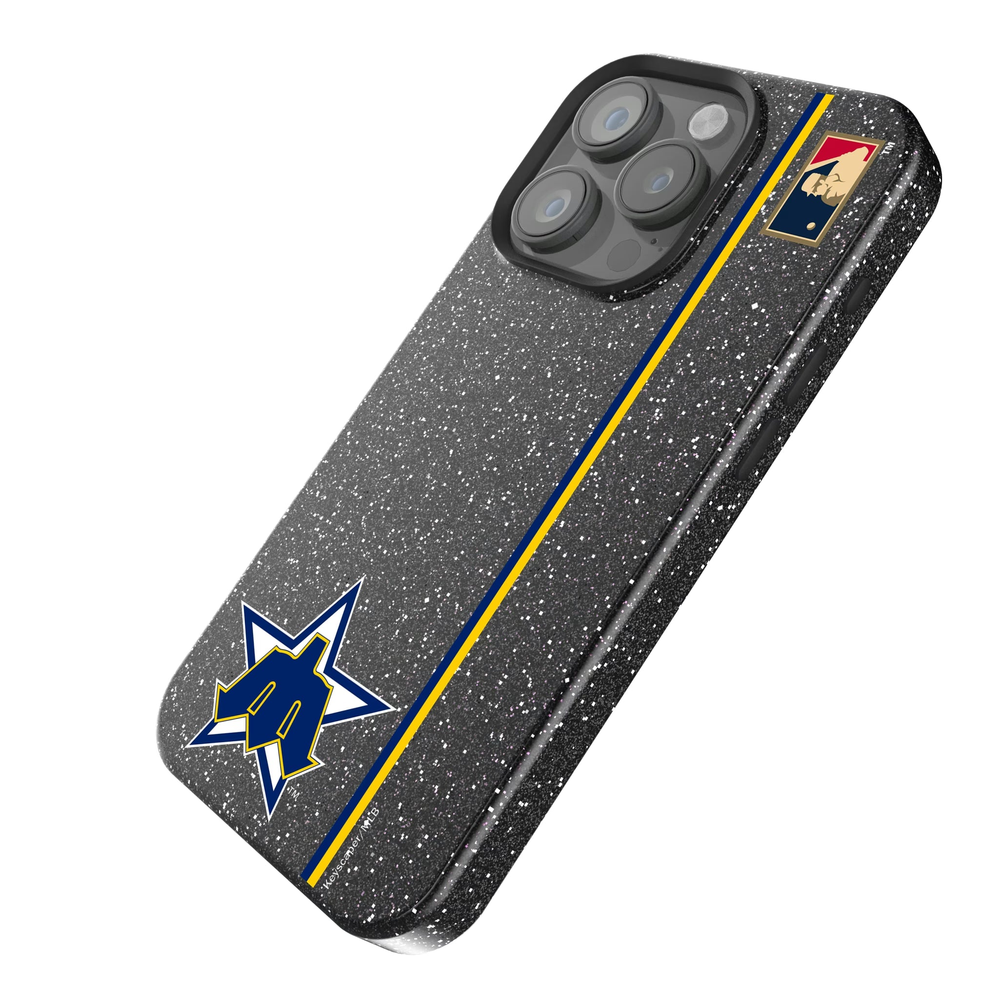 Seattle Mariners 1981-1986 - Cooperstown Collection Sidebar iPhone Bling Phone Case for Apple iPhone - Isometric View