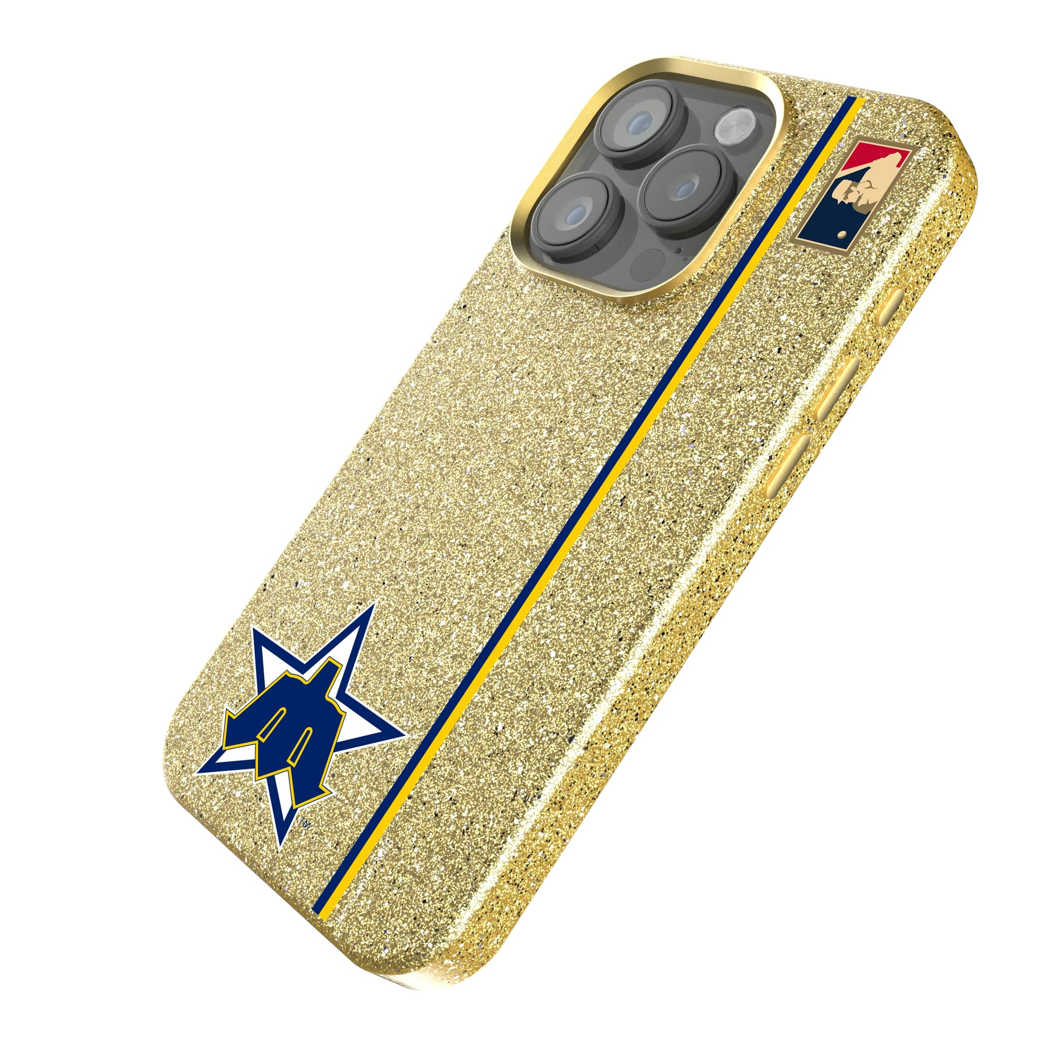 Seattle Mariners 1981-1986 - Cooperstown Collection Sidebar iPhone Bling Phone Case for Apple iPhone - Isometric View