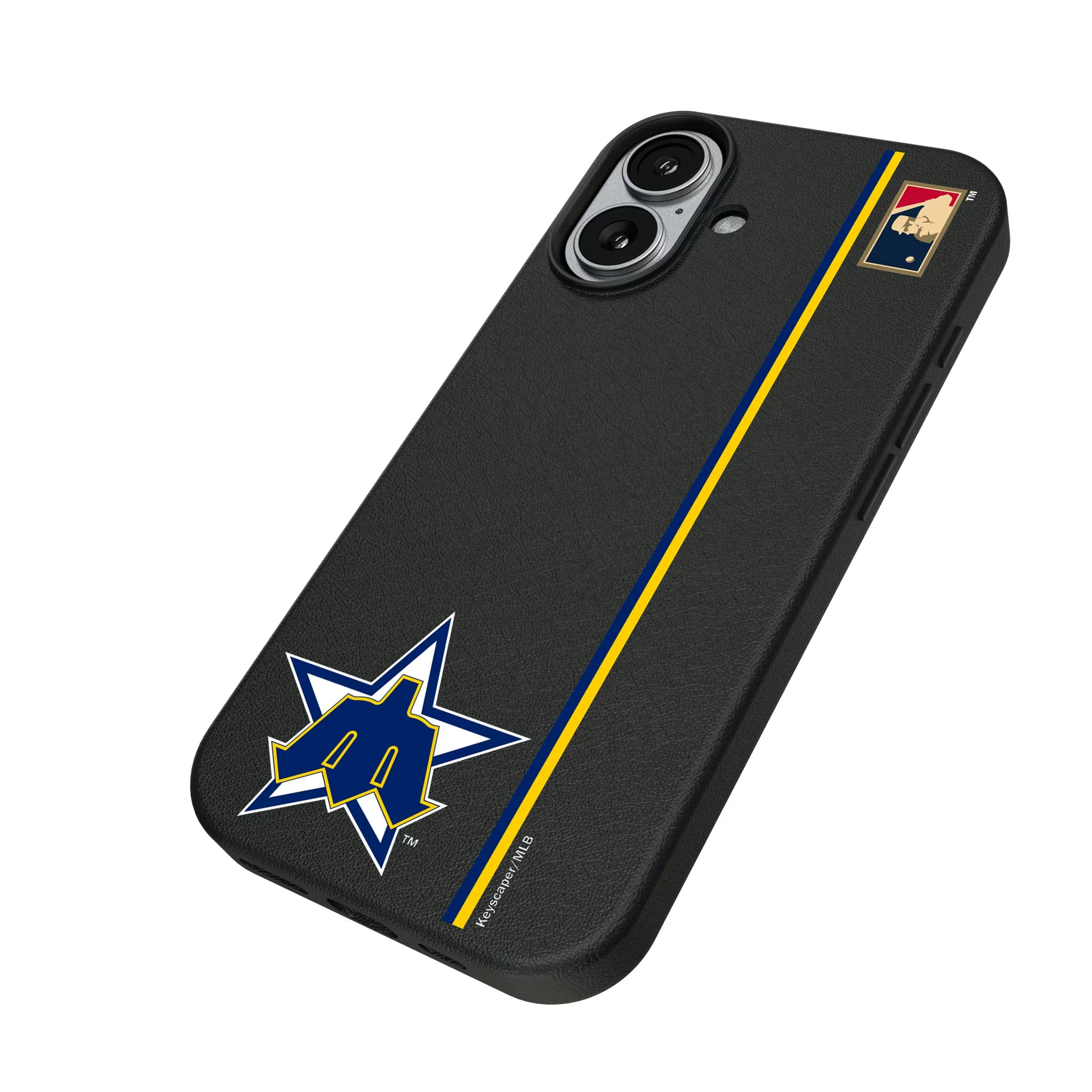 Seattle Mariners 1981-1986 - Cooperstown Collection Sidebar iPhone MagSafe Compatible Phone Case for Apple iPhone - Isometric View#Device_iPhone 17
