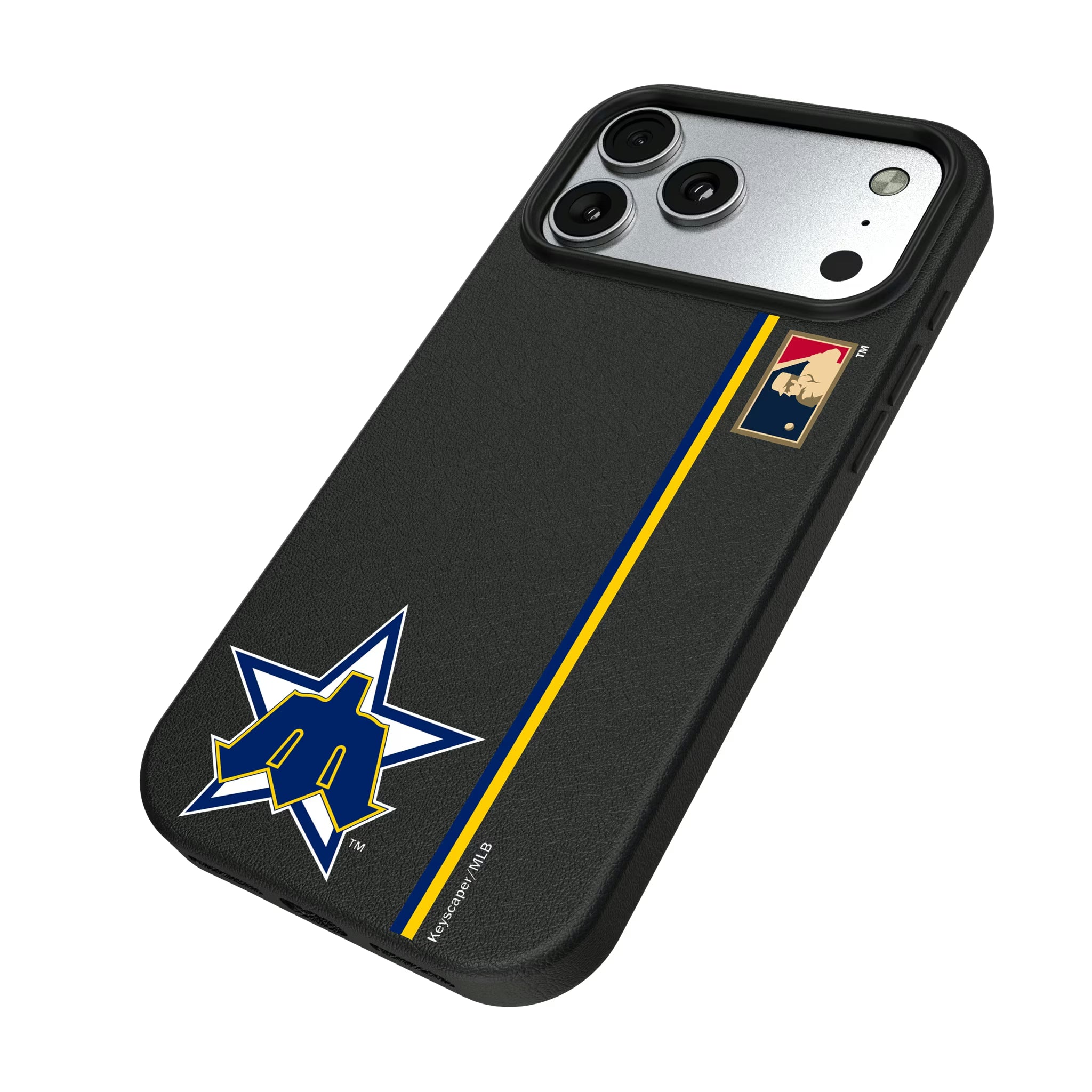 Seattle Mariners 1981-1986 - Cooperstown Collection Sidebar iPhone MagSafe Compatible Phone Case for Apple iPhone - Isometric View#Device_iPhone 17 Pro Max